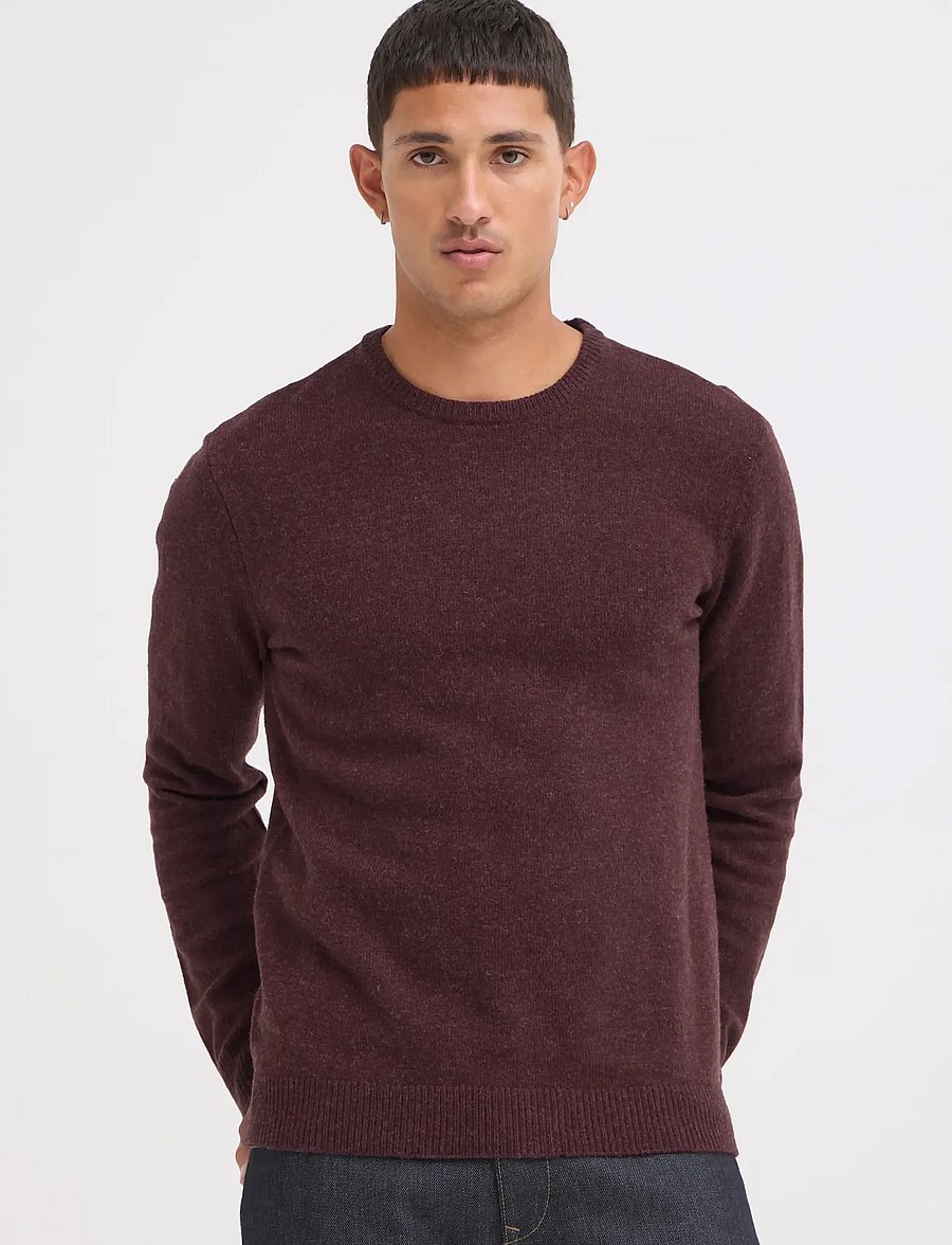 Blend - BHBRANKO CREW KNIT NOOS - rundhals - rum raisin melange - 5