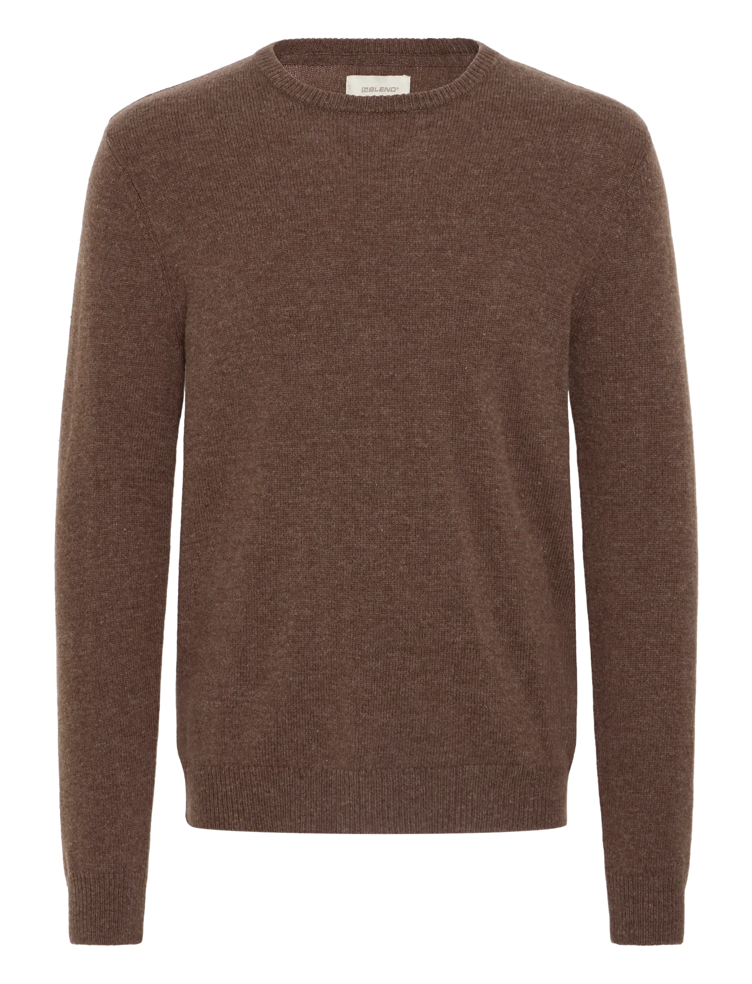 Blend BHBRANKO CREW KNIT NOOS - Kleidung - SLATE BLACK MELANGE / brown