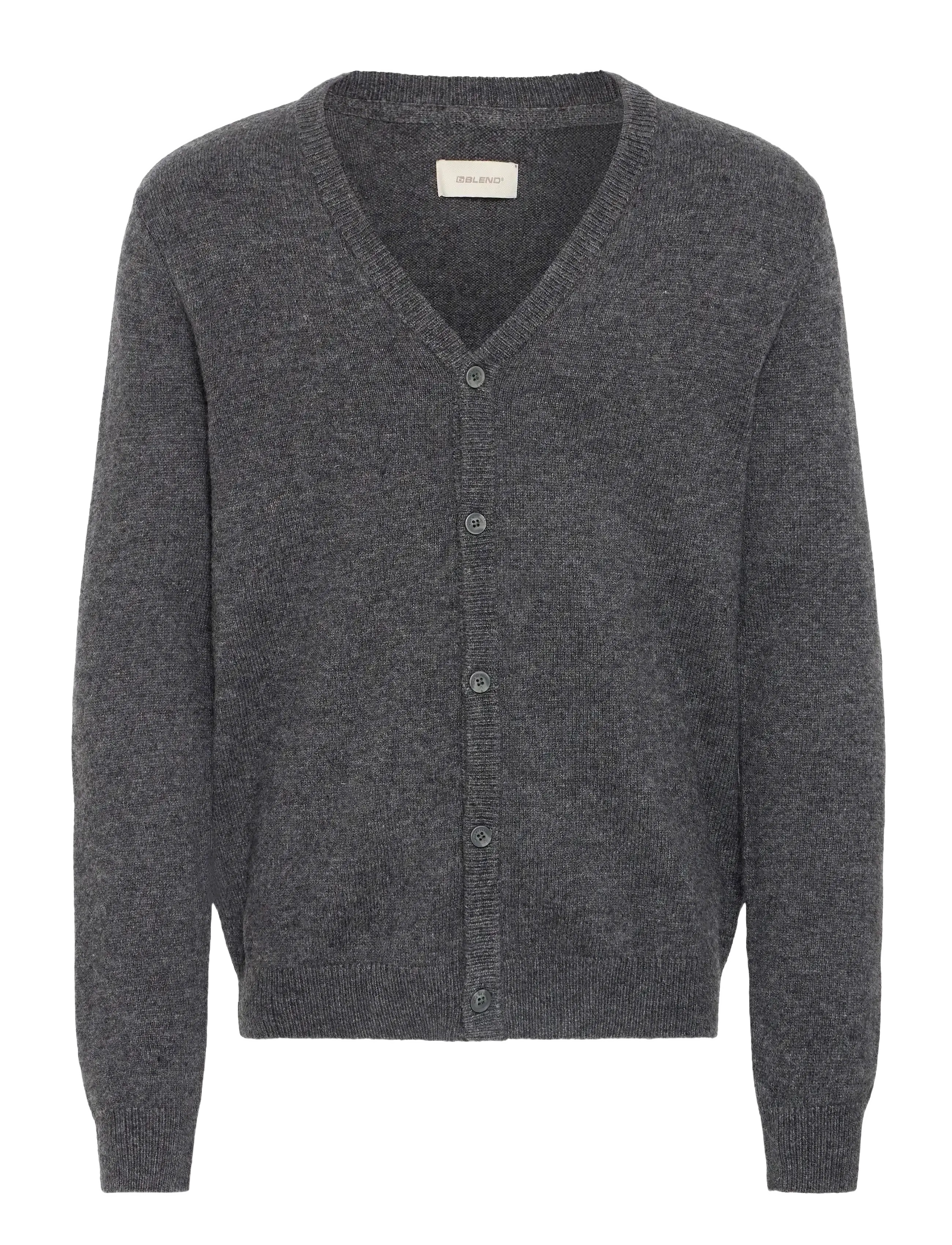 Blend BHBRANKO CARDIGAN KNIT - Cardigans - IRON GATE MELANGE / grey