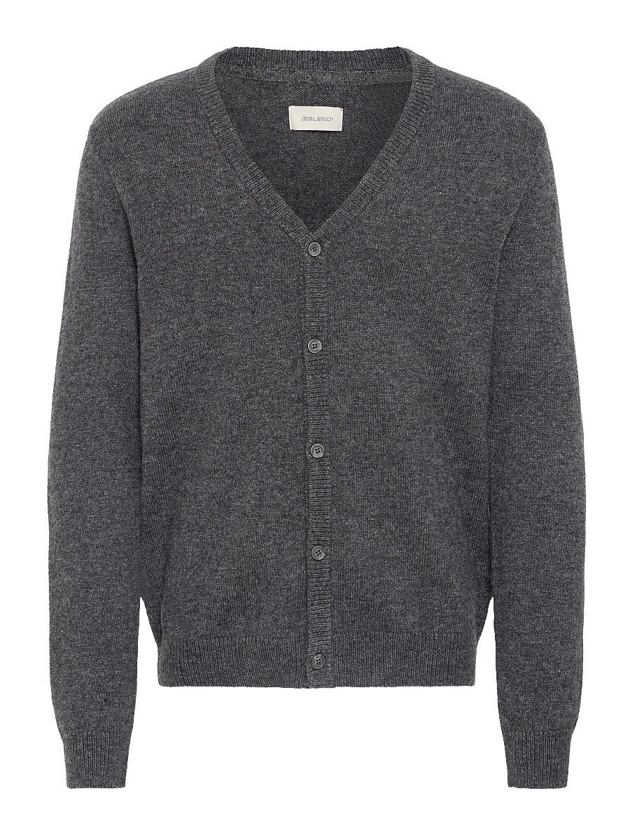 Blend - BHBRANKO CARDIGAN KNIT - kardiganai - iron gate melange - 1