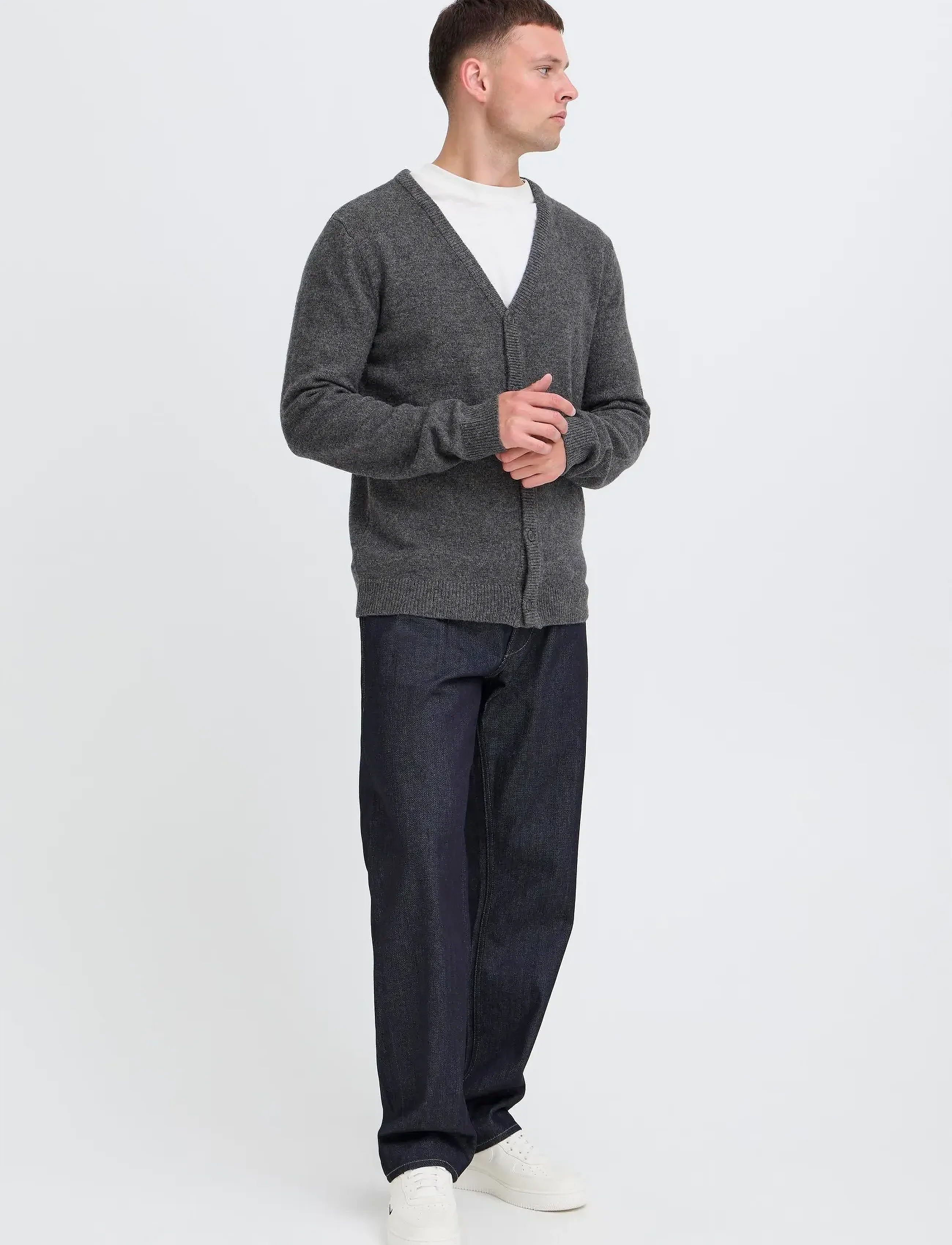 Blend BHBRANKO CARDIGAN KNIT - Kollektionen - IRON GATE MELANGE / grey