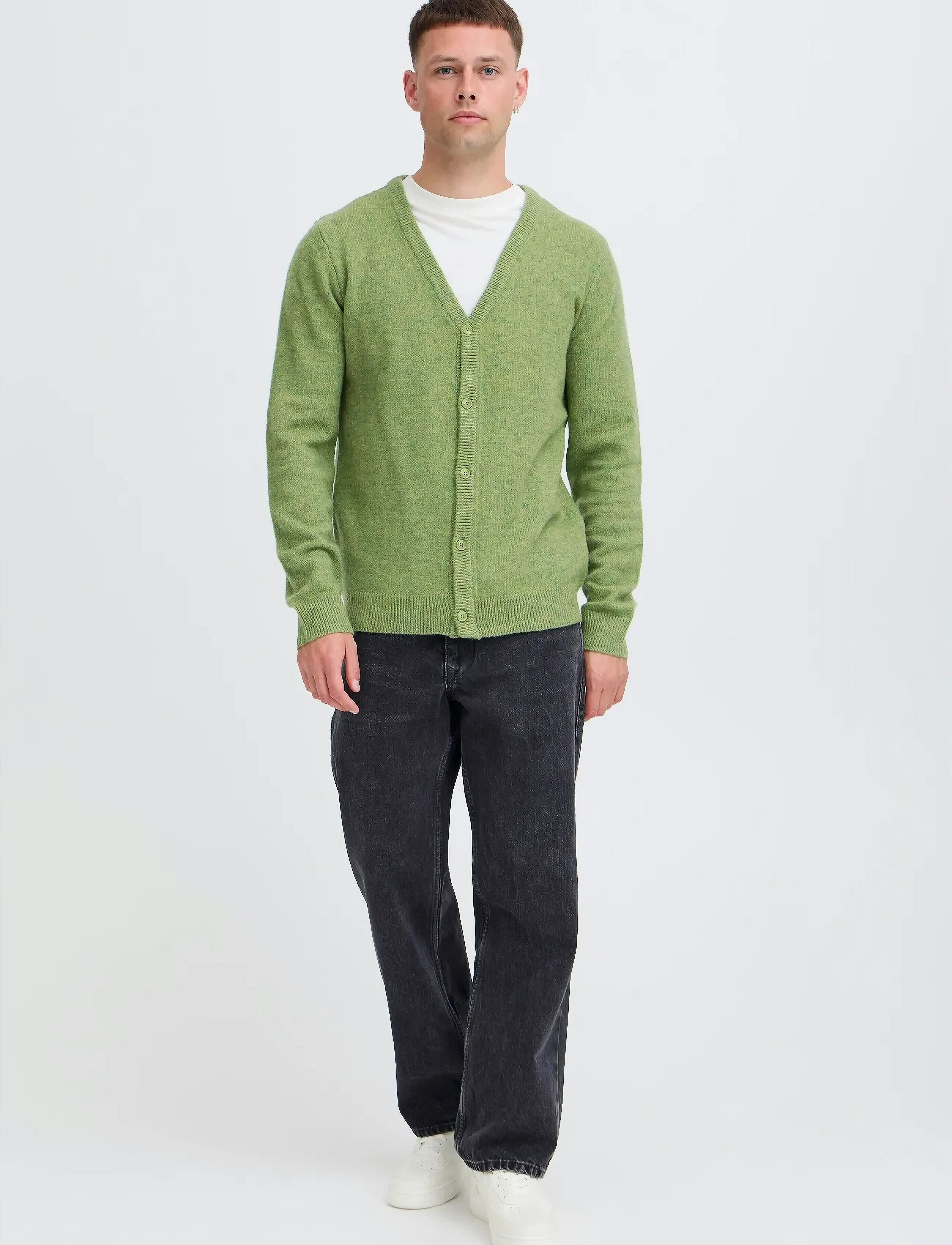 Blend Bhbranko Cardigan Knit, M, Green, Strik > Cardigans, Herre