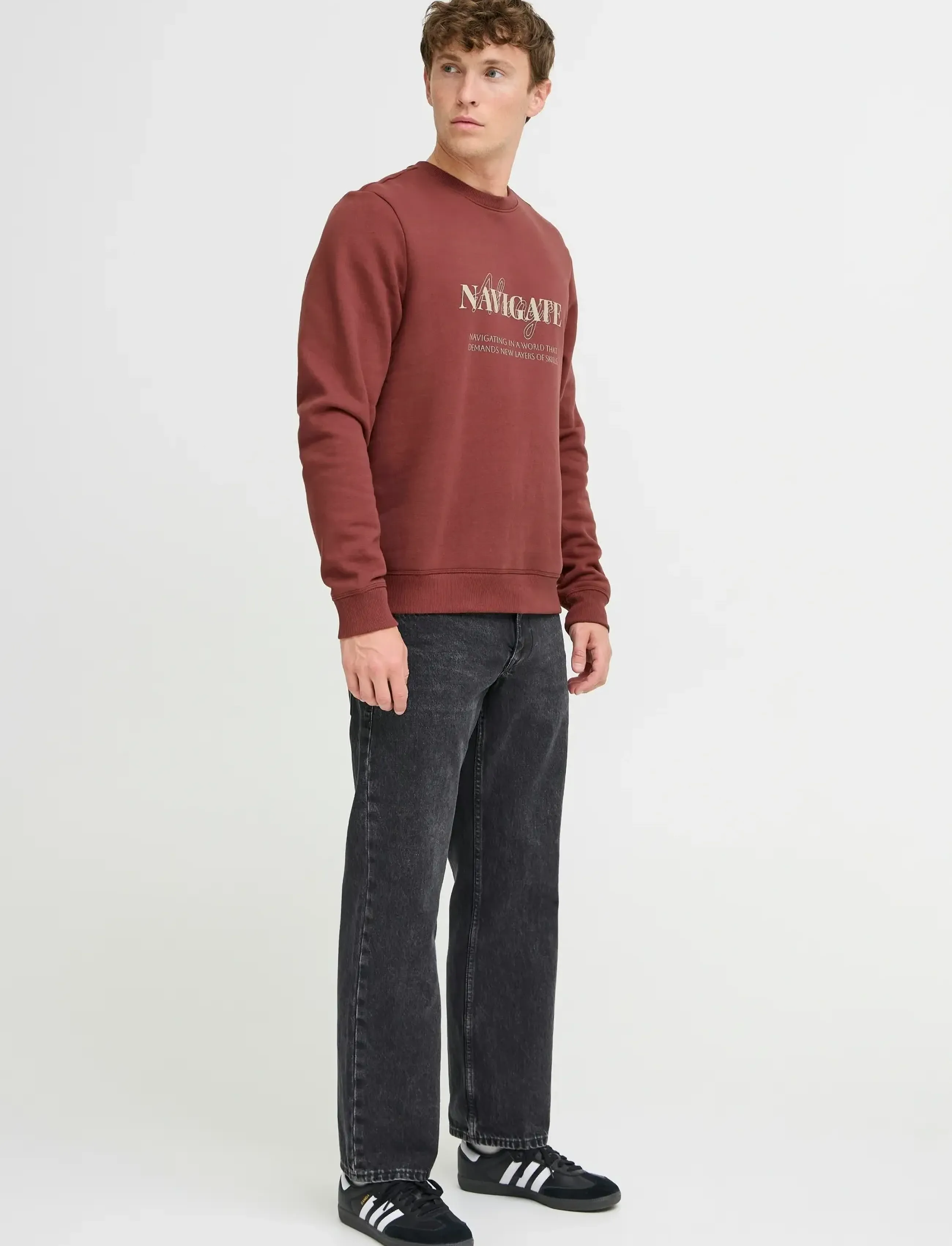 Blend BHFARNUM SWEATSHIRT - Kleding - HOT CHOCOLATE / burgundy