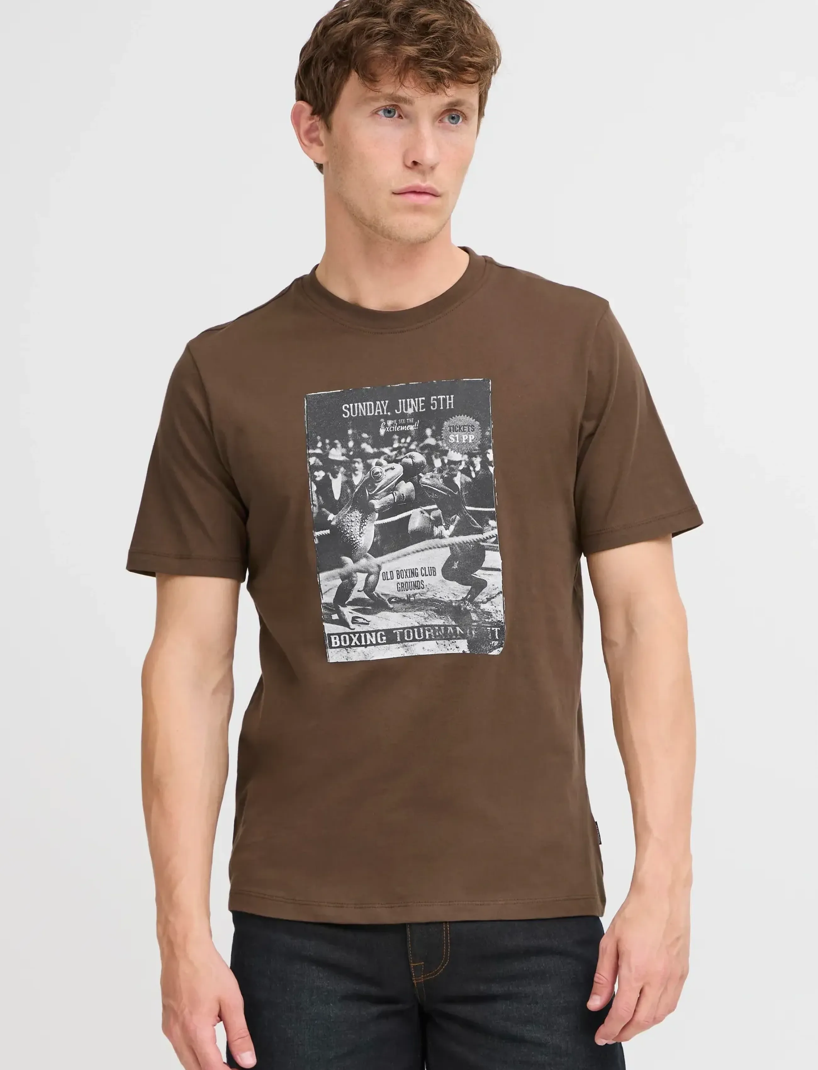 Blend - BHIVAR PHOTO HUMOR S/S TEE - short-sleeved t-shirts - slate black - 5