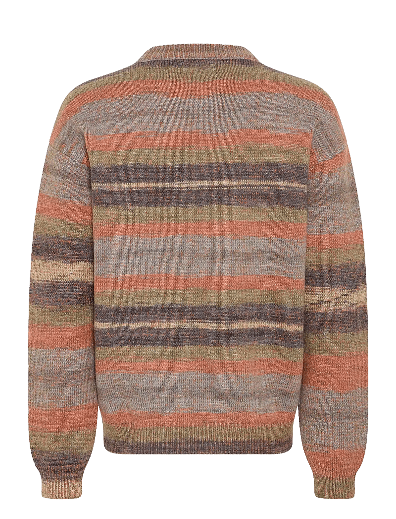 Blend - BHBIRGER STRIPE CREW - rundhalsad - iron gate - 2