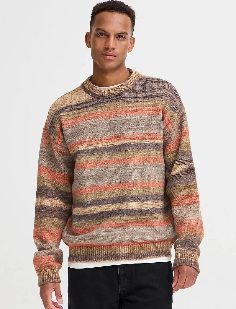 Blend - BHBIRGER STRIPE CREW - rundhalsad - iron gate - 4
