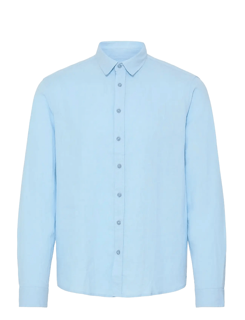Blend - BHBOBBY LINEN L/S - linen shirts - airy blue - 1