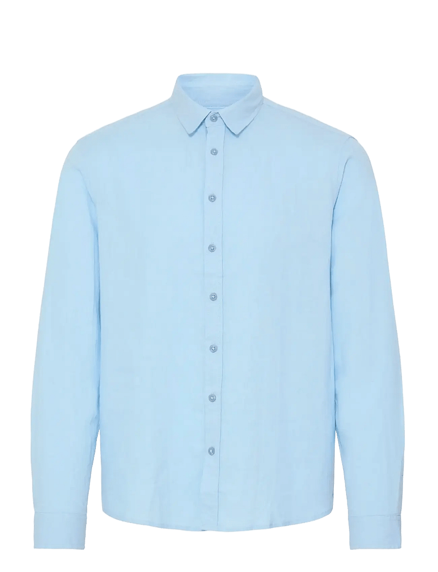 Blend - BHBOBBY LINEN L/S - linen shirts - airy blue - 1