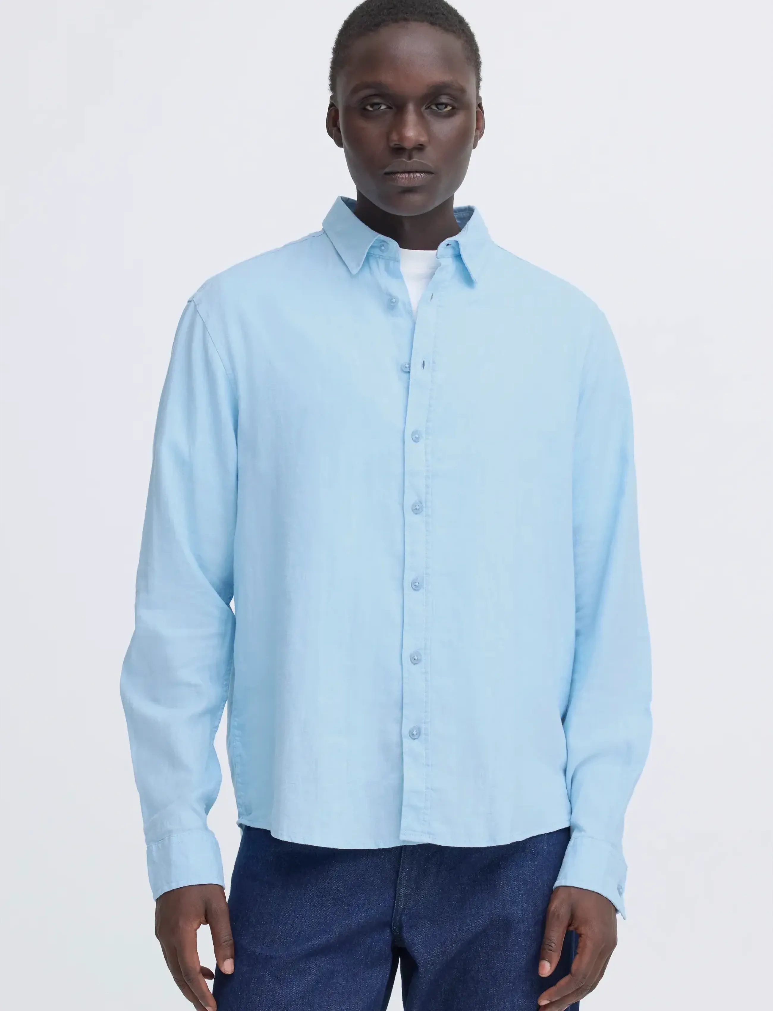 Blend - BHBOBBY LINEN L/S - laveste priser - airy blue - 5