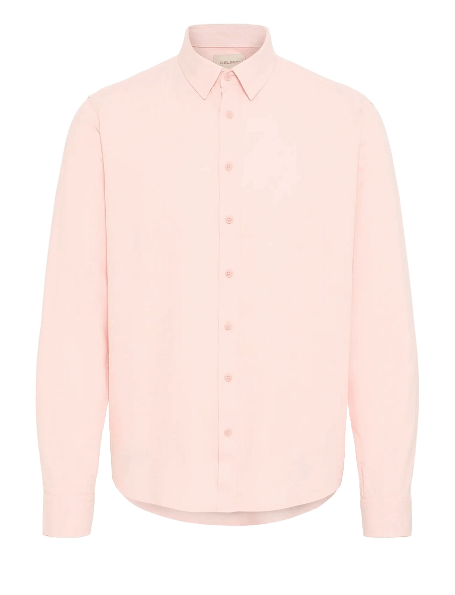 Blend - BHBOBBY LINEN L/S - linneskjortor - chalk pink - 1