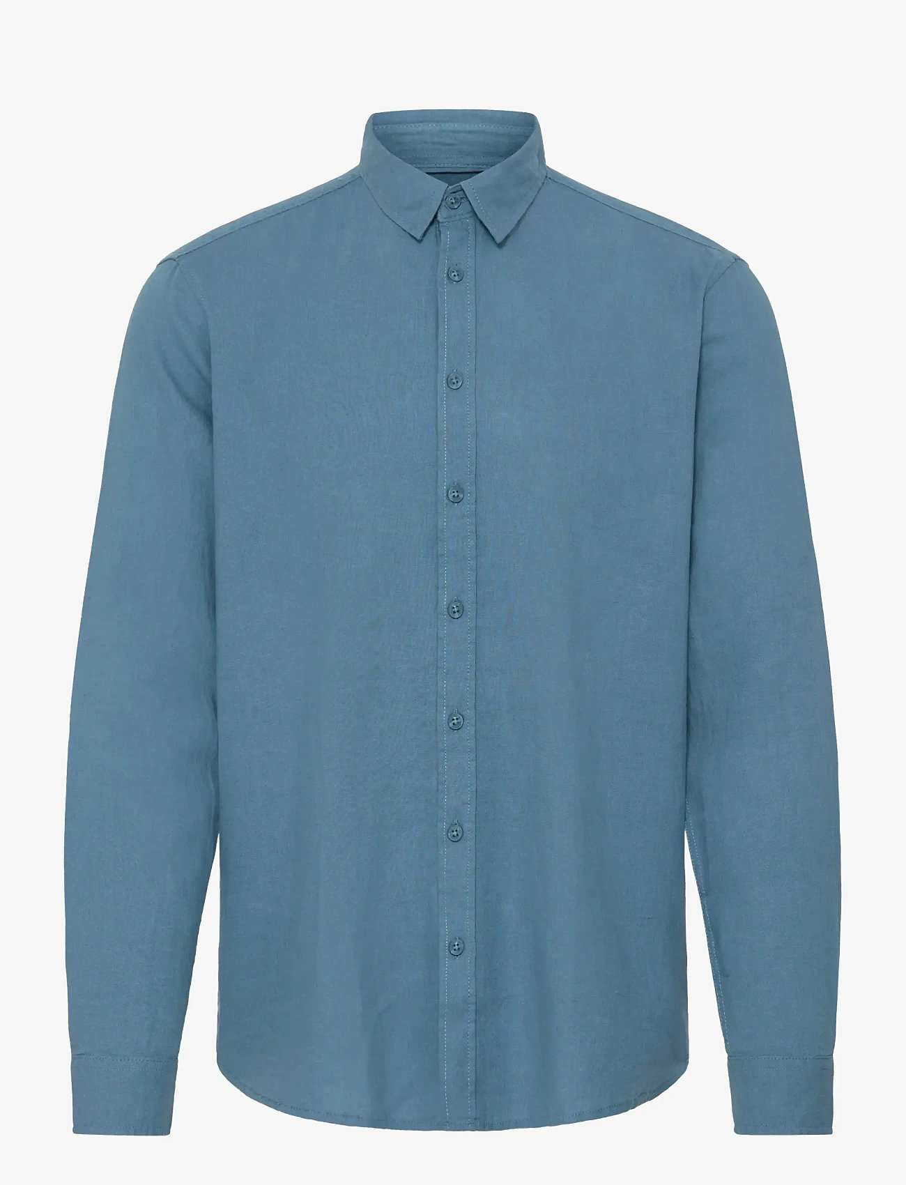 Blend - BHBOBBY LINEN L/S - leinenhemden - copen blue - 1