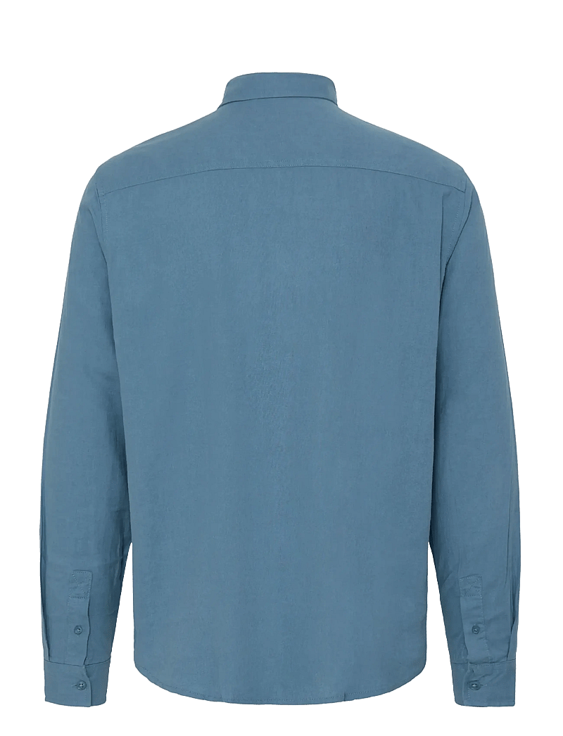 Blend - BHBOBBY LINEN L/S - leinenhemden - copen blue - 2
