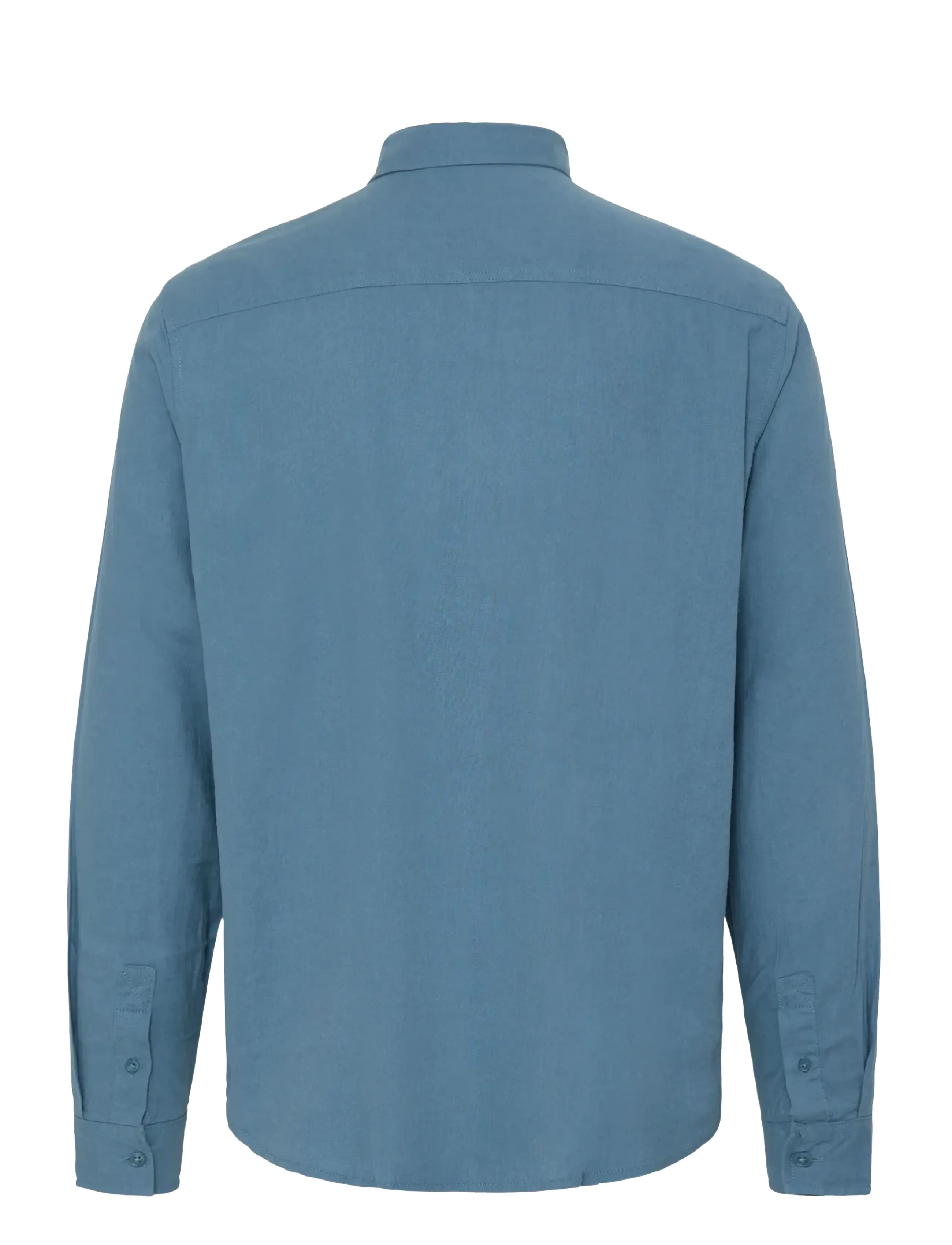 Blend - BHBOBBY LINEN L/S - pellavakauluspaidat - copen blue - 2