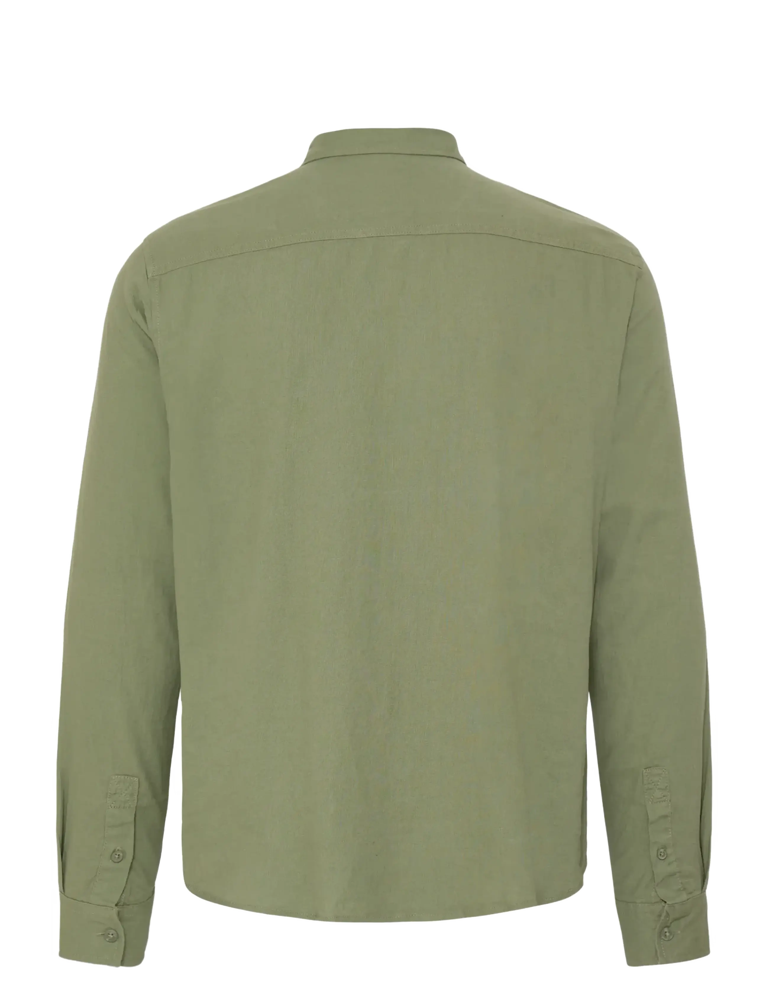 Blend - BHBOBBY LINEN L/S - linen shirts - oil green - 2