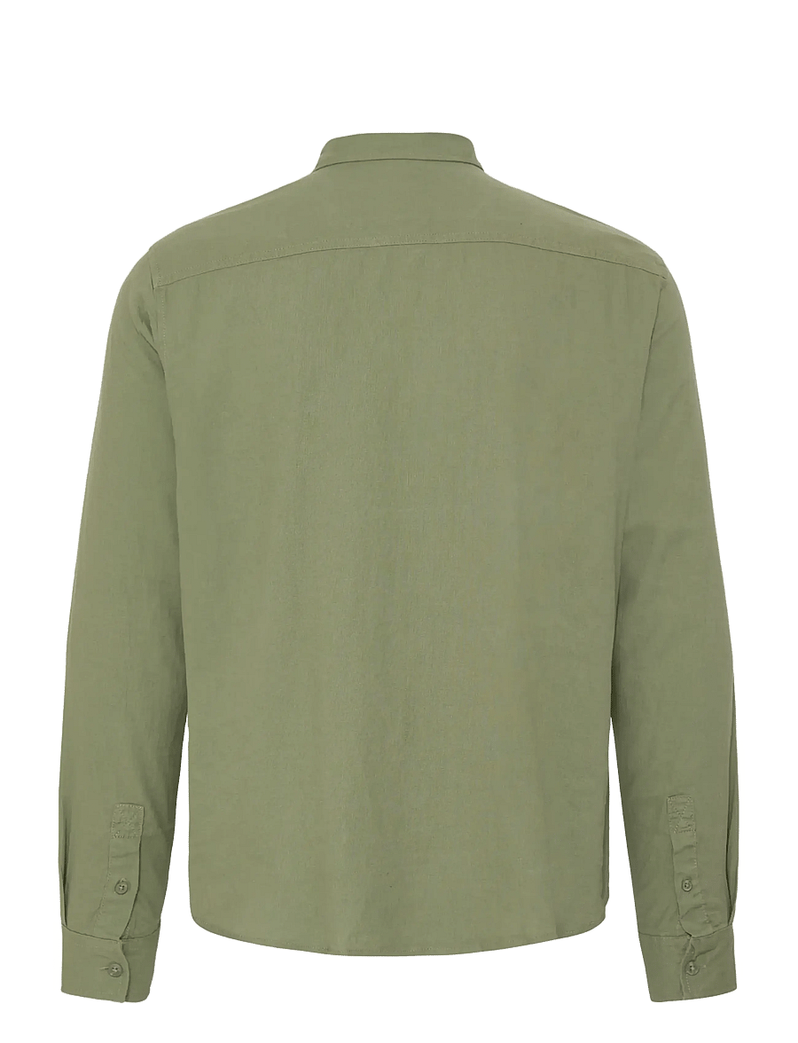 Blend - BHBOBBY LINEN L/S - linased särgid - oil green - 2