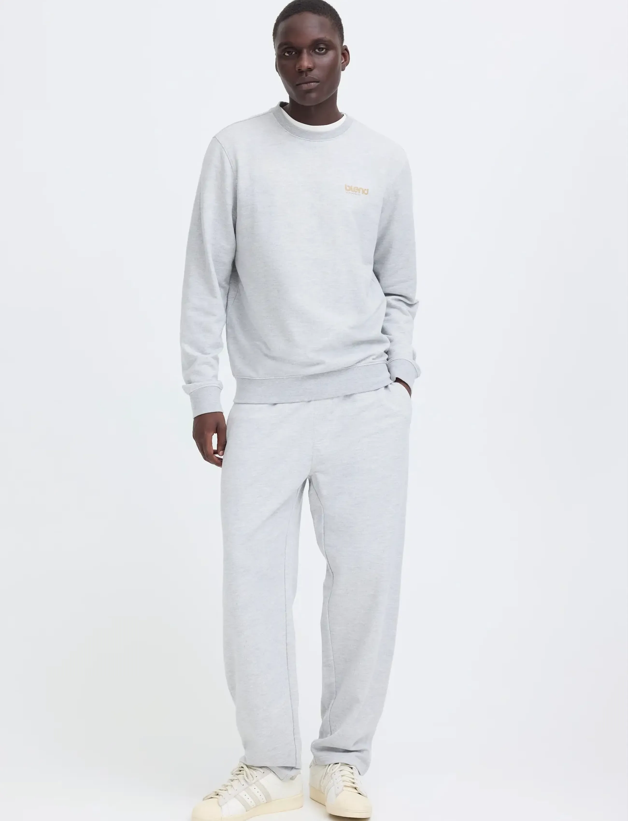 Blend BHBRODY STREIGHT SWEATPANTS - Dressipüksid - GRIFFIN MELANGE / grey