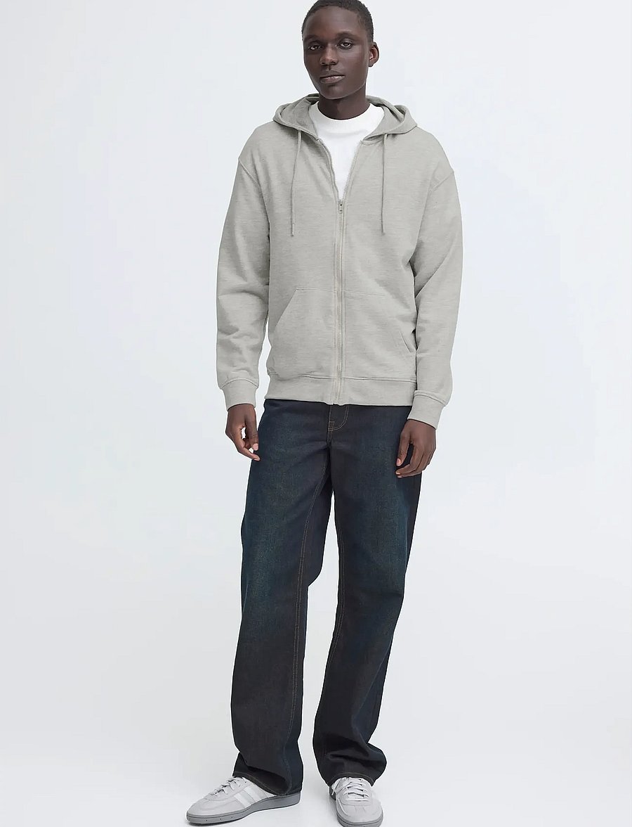 Blend - BHBRODY HOOD SWEATSHIRT - kapuzenpullover - limestone melange - 0