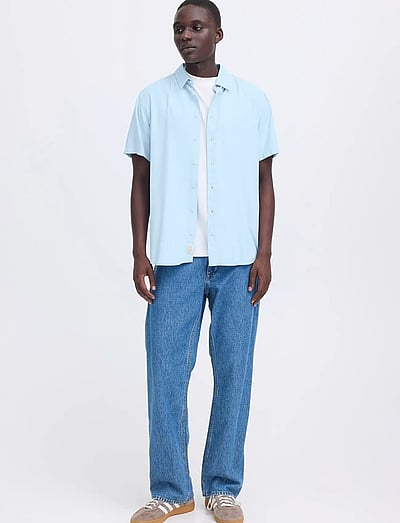 Blend BHBOBBY LINEN S/S - Linased särgid - AIRY BLUE / blue