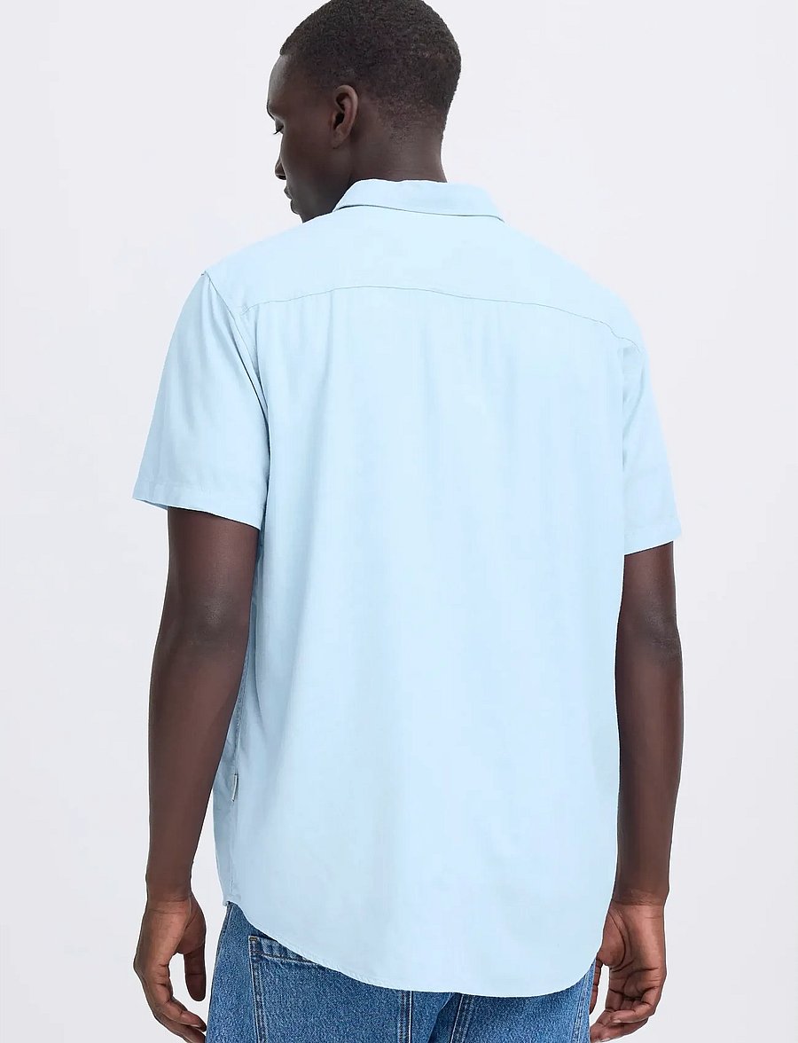 Blend - BHBOBBY LINEN S/S - leinenhemden - airy blue - 3