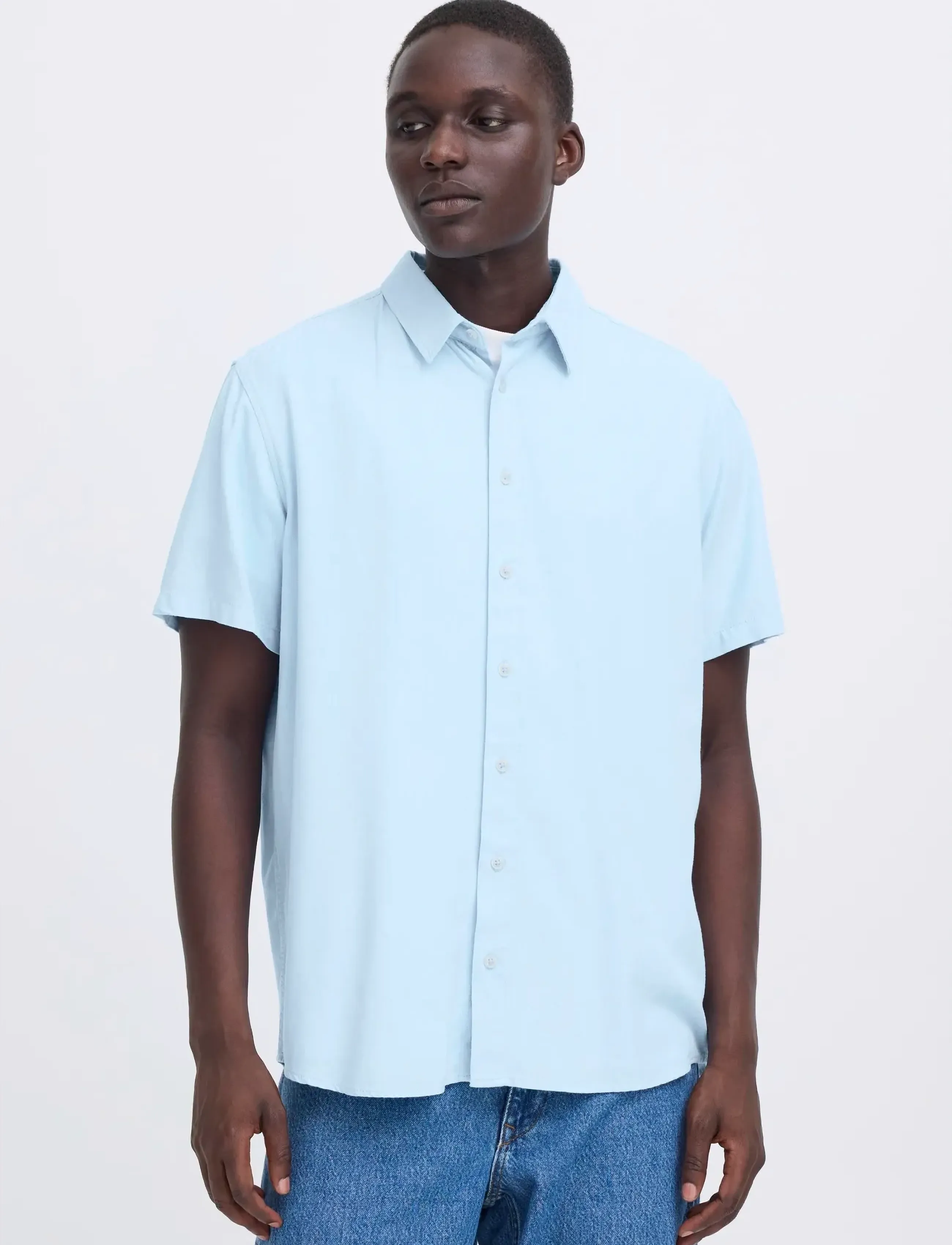 Blend - BHBOBBY LINEN S/S - linneskjortor - airy blue - 5