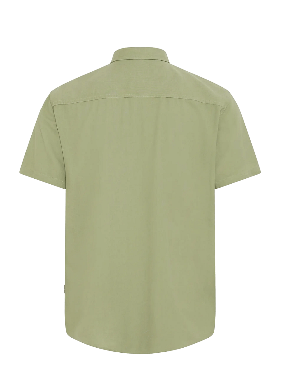 Blend - BHBOBBY LINEN S/S - linen shirts - oil green - 2