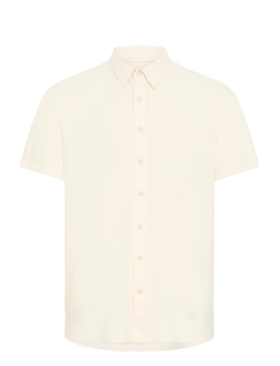 Blend - BHBOBBY LINEN S/S - hørskjorter - snow white - 1