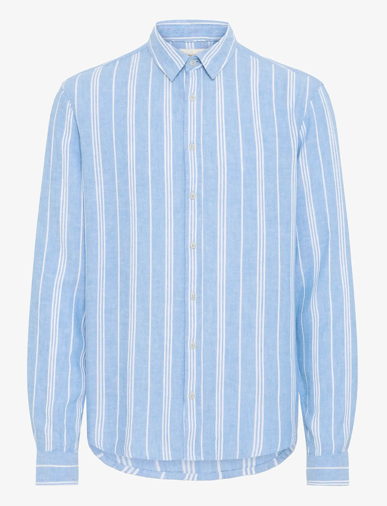 Blend - BHBOBBY LINEN STRIPE - randiga skjortor - airy blue - 1