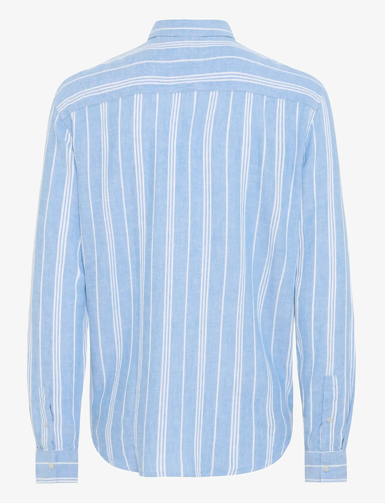 Blend - BHBOBBY LINEN STRIPE - randiga skjortor - airy blue - 2