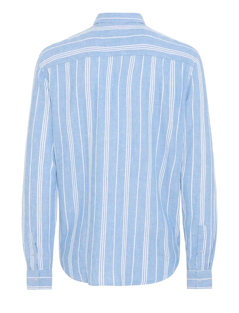 Blend - BHBOBBY LINEN STRIPE - randiga skjortor - airy blue - 2