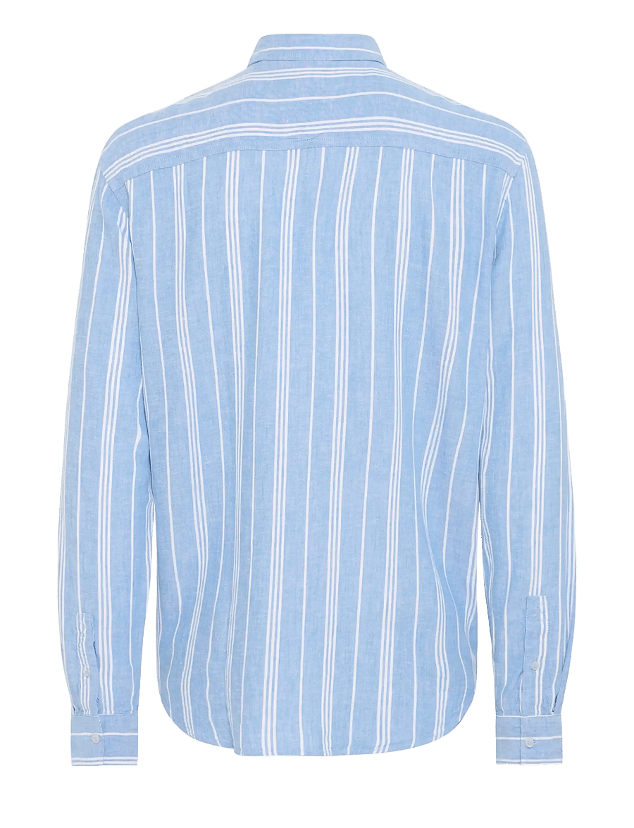 Blend - BHBOBBY LINEN STRIPE - triibulised särgid - airy blue - 2