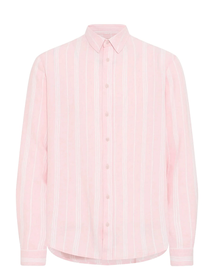 Blend - BHBOBBY LINEN STRIPE - stribede skjorter - chalk pink - 1