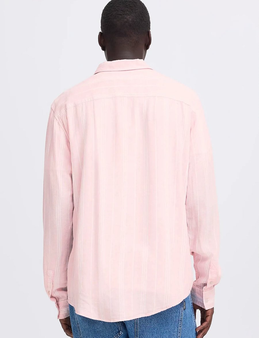 Blend - BHBOBBY LINEN STRIPE - stribede skjorter - chalk pink - 3
