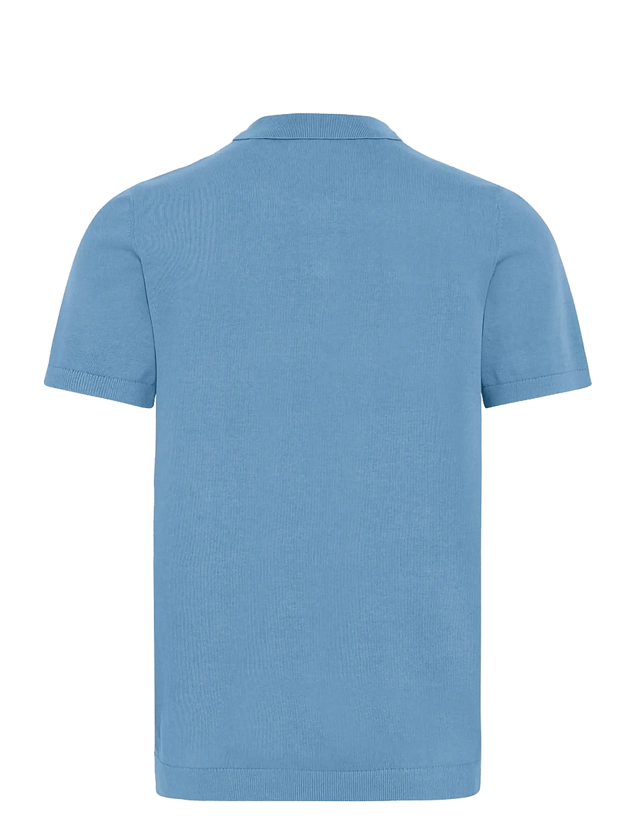 Blend - BHBRAY KNIT POLO - kurzärmelig - copen blue - 2