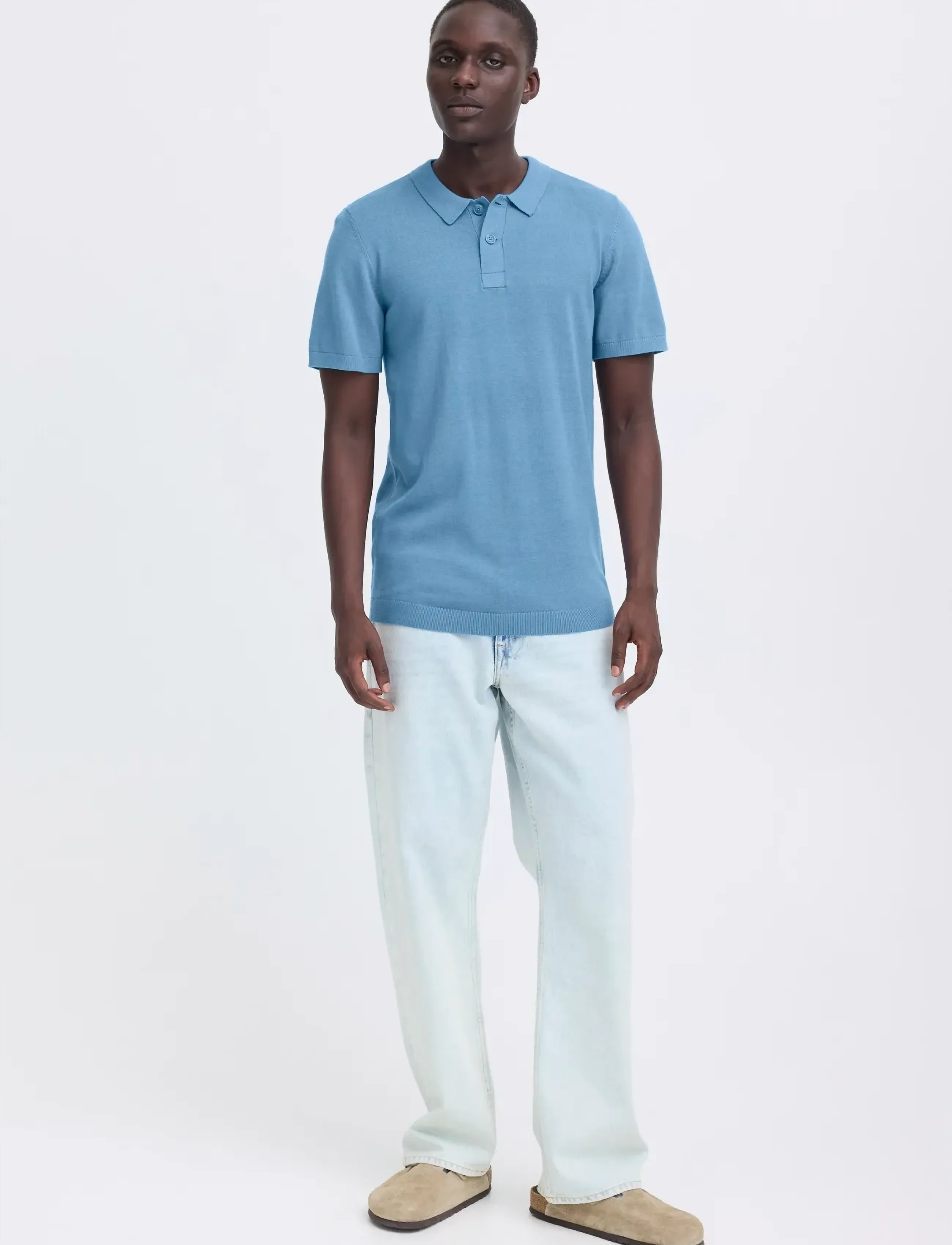 Blend BHBRAY KNIT POLO - Poloer - COPEN BLUE / blue
