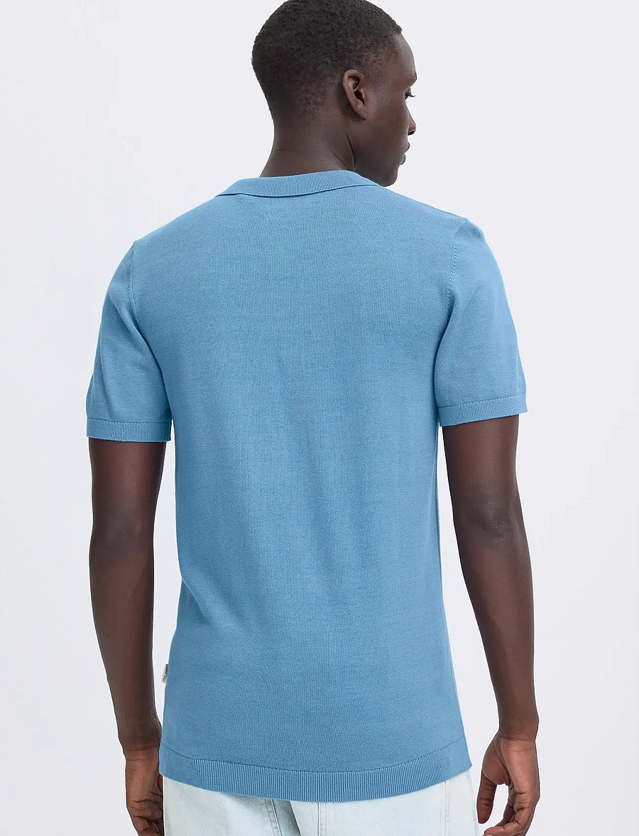 Blend - BHBRAY KNIT POLO - kurzärmelig - copen blue - 3