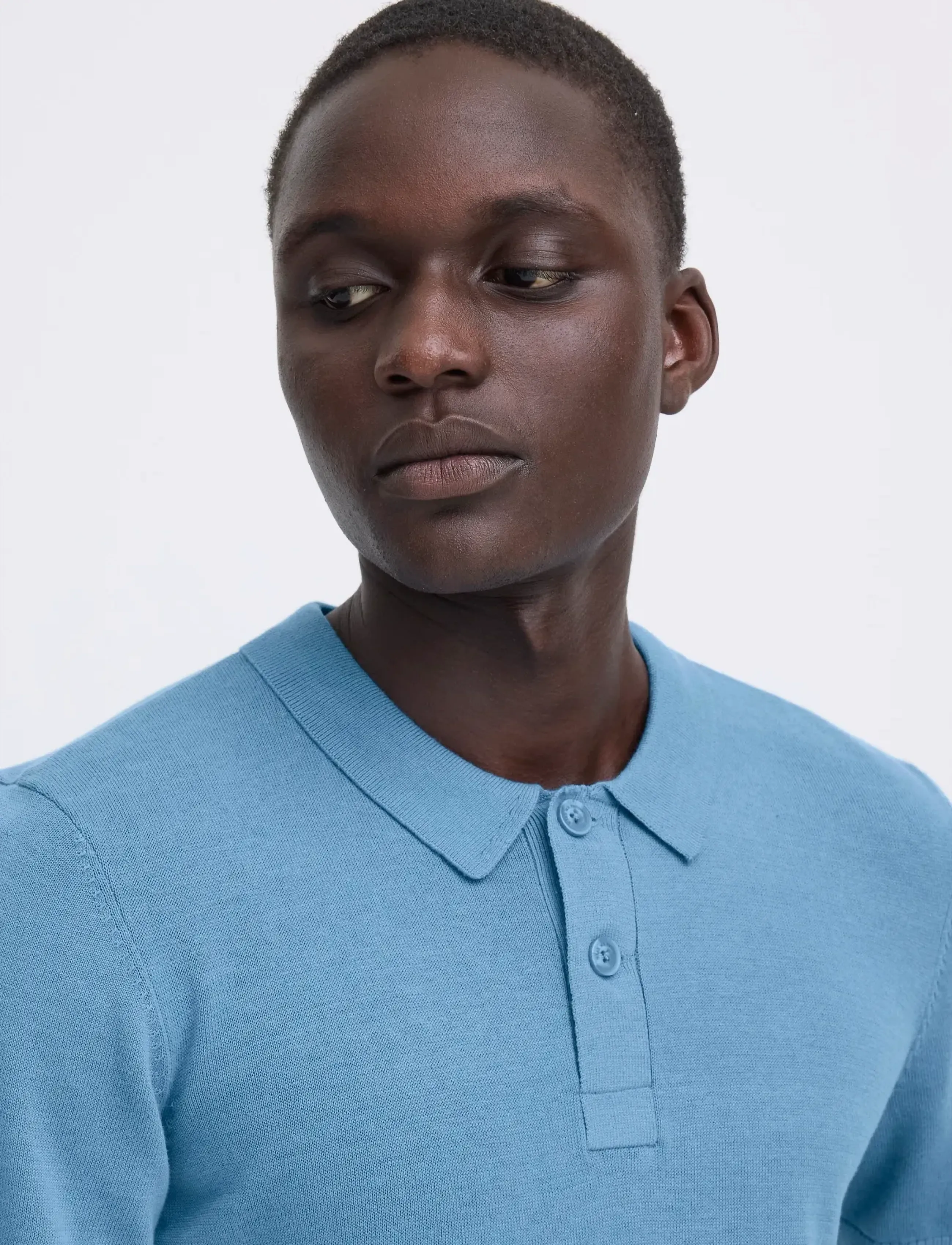 Blend - BHBRAY KNIT POLO - short-sleeved polos - copen blue - 4