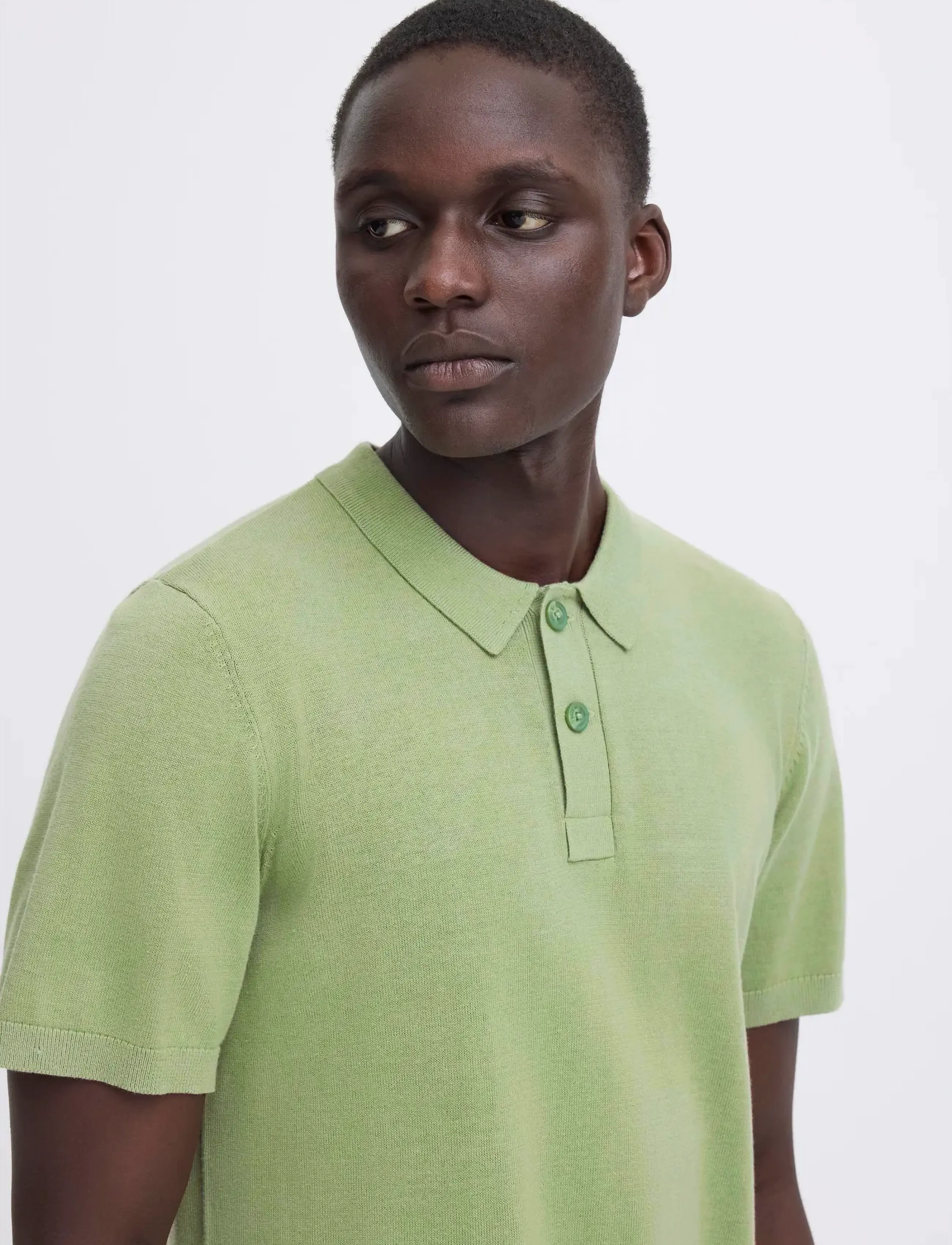 Blend - BHBRAY KNIT POLO - kortärmade pikéer - oil green - 4
