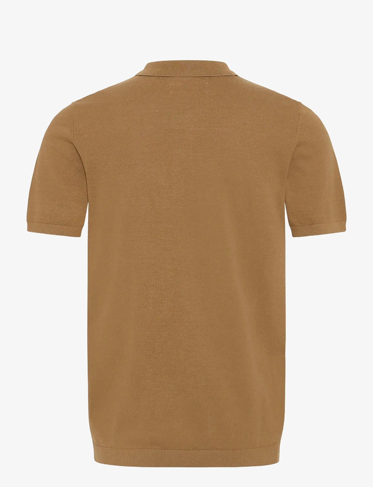 Blend - BHBRAY KNIT POLO - lühikeste varrukatega polod - otter - 2