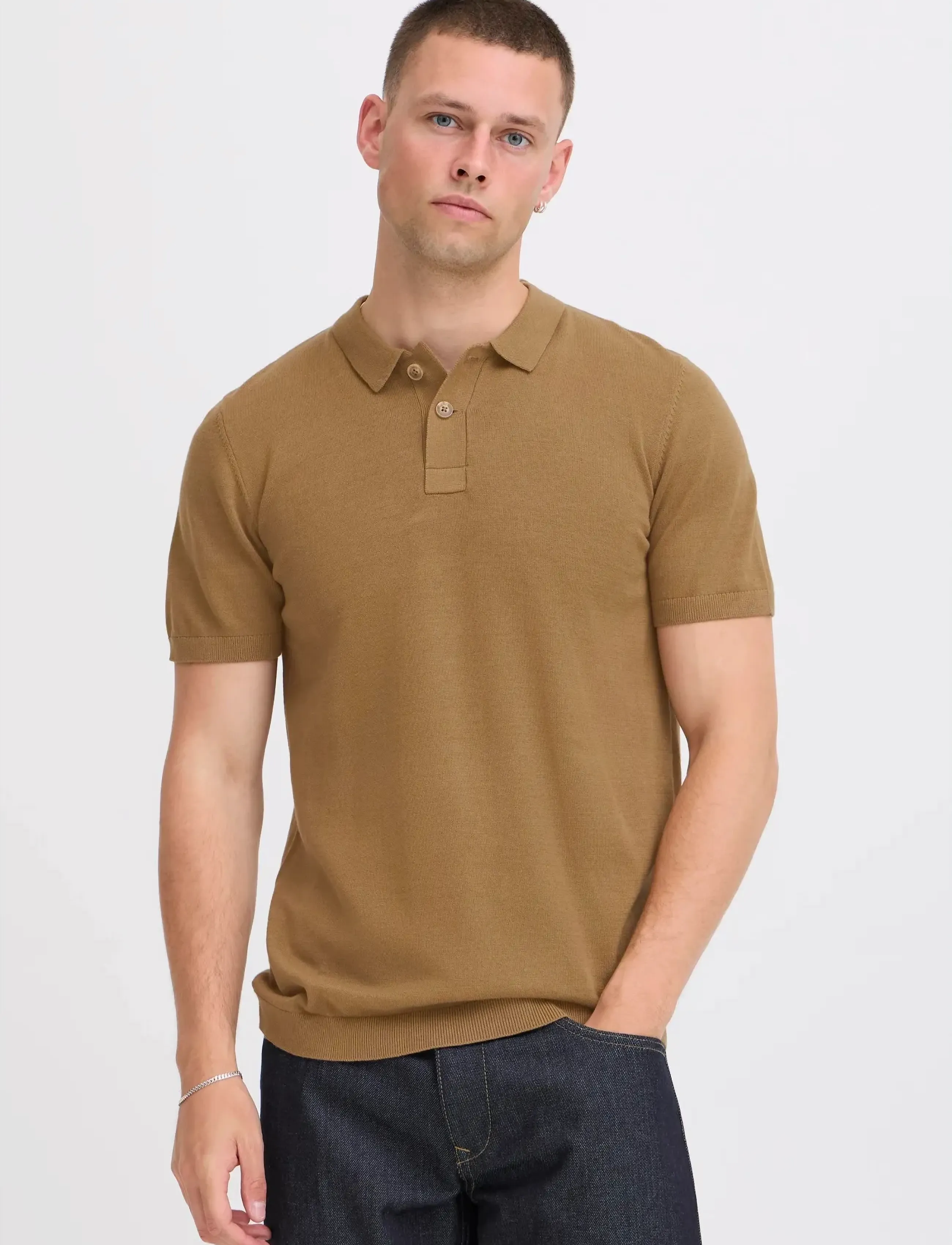 Blend - BHBRAY KNIT POLO - die niedrigsten preise - otter - 5