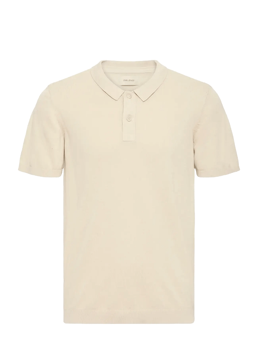 Blend - BHBRAY KNIT POLO - kortærmede poloer - oyster gray - 1
