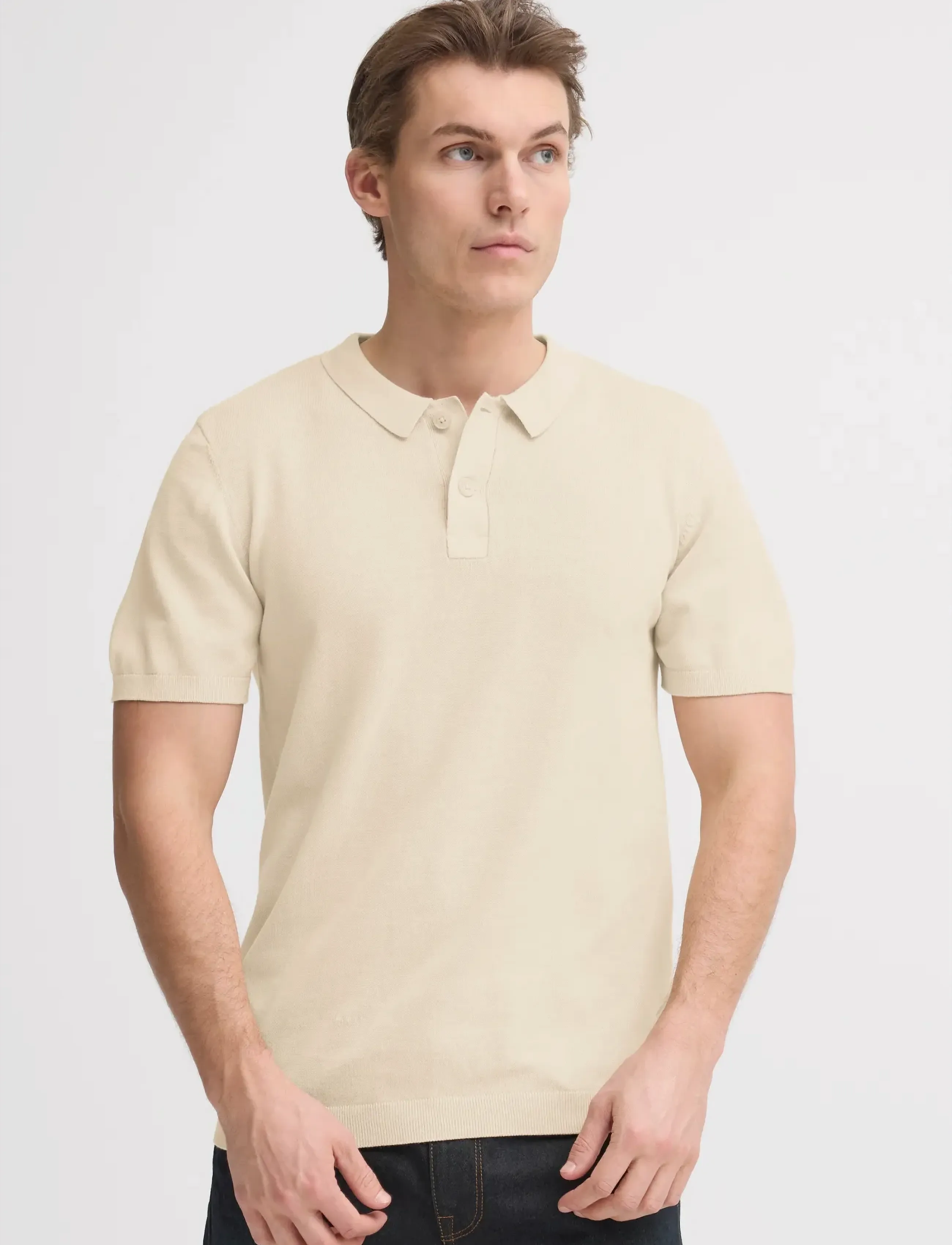 Blend - BHBRAY KNIT POLO - lühikeste varrukatega polod - oyster gray - 5