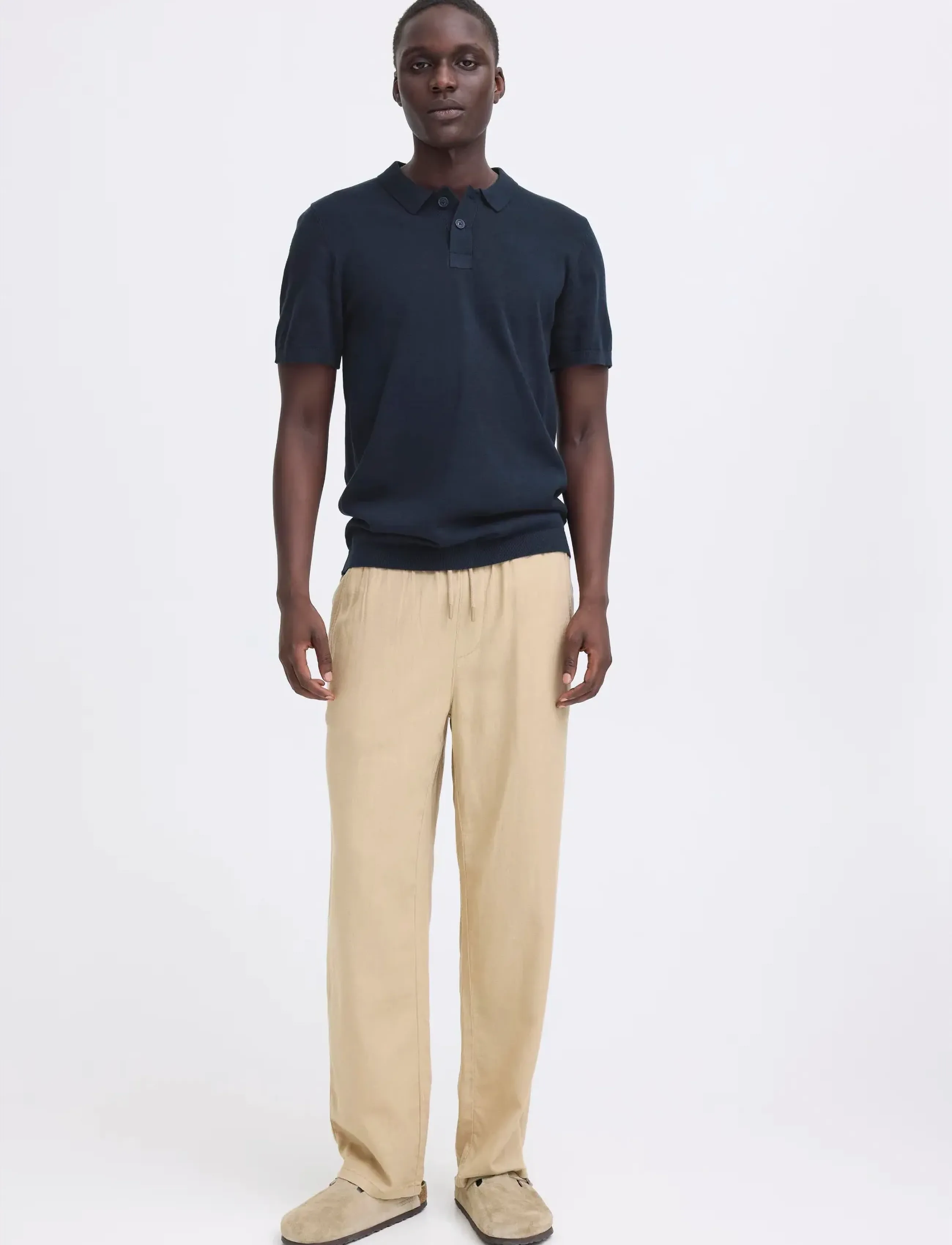 Blend Bhbray Knit Polo, XL, Polos, Marineblau - Short-sleeved, Männerswear