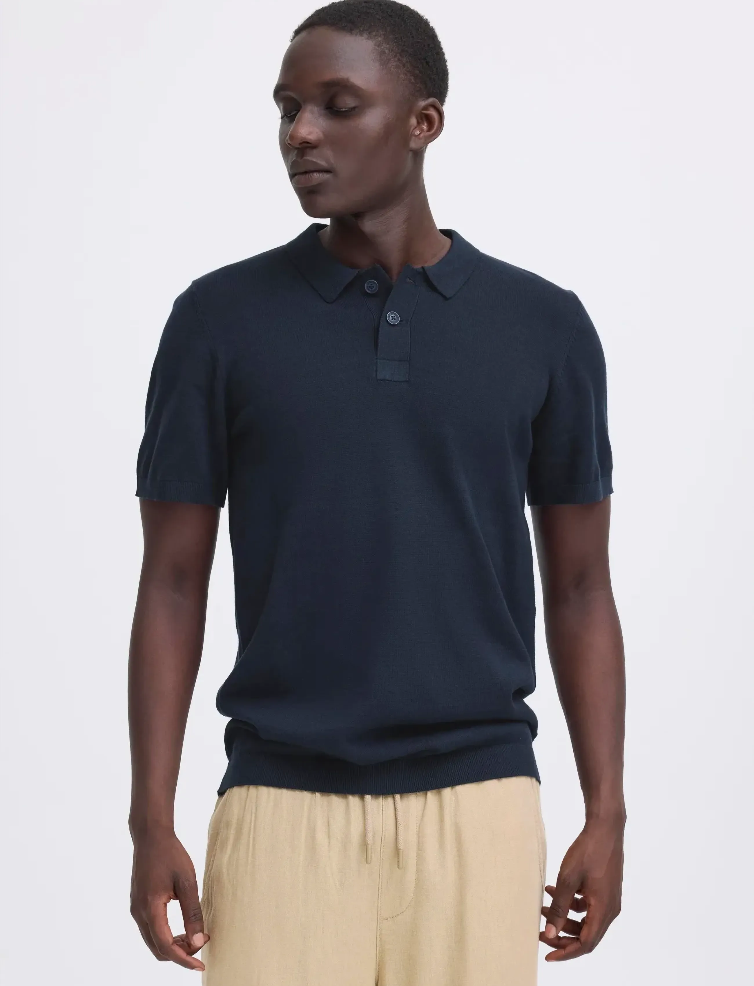 Blend - BHBRAY KNIT POLO - kortærmede poloer - salute - 5