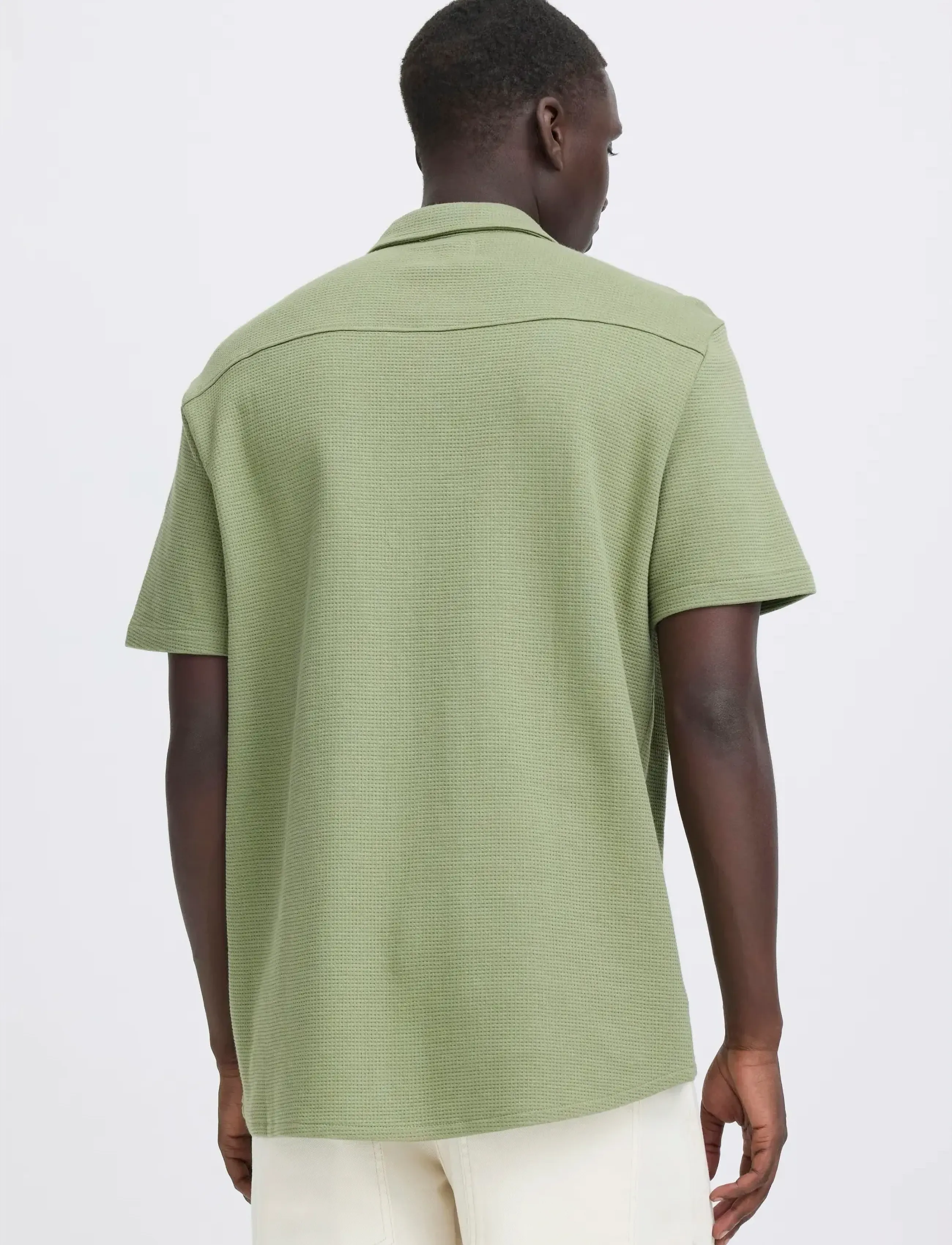 Blend - BHFILLIP SHIRT - kurzarmhemden - oil green - 3