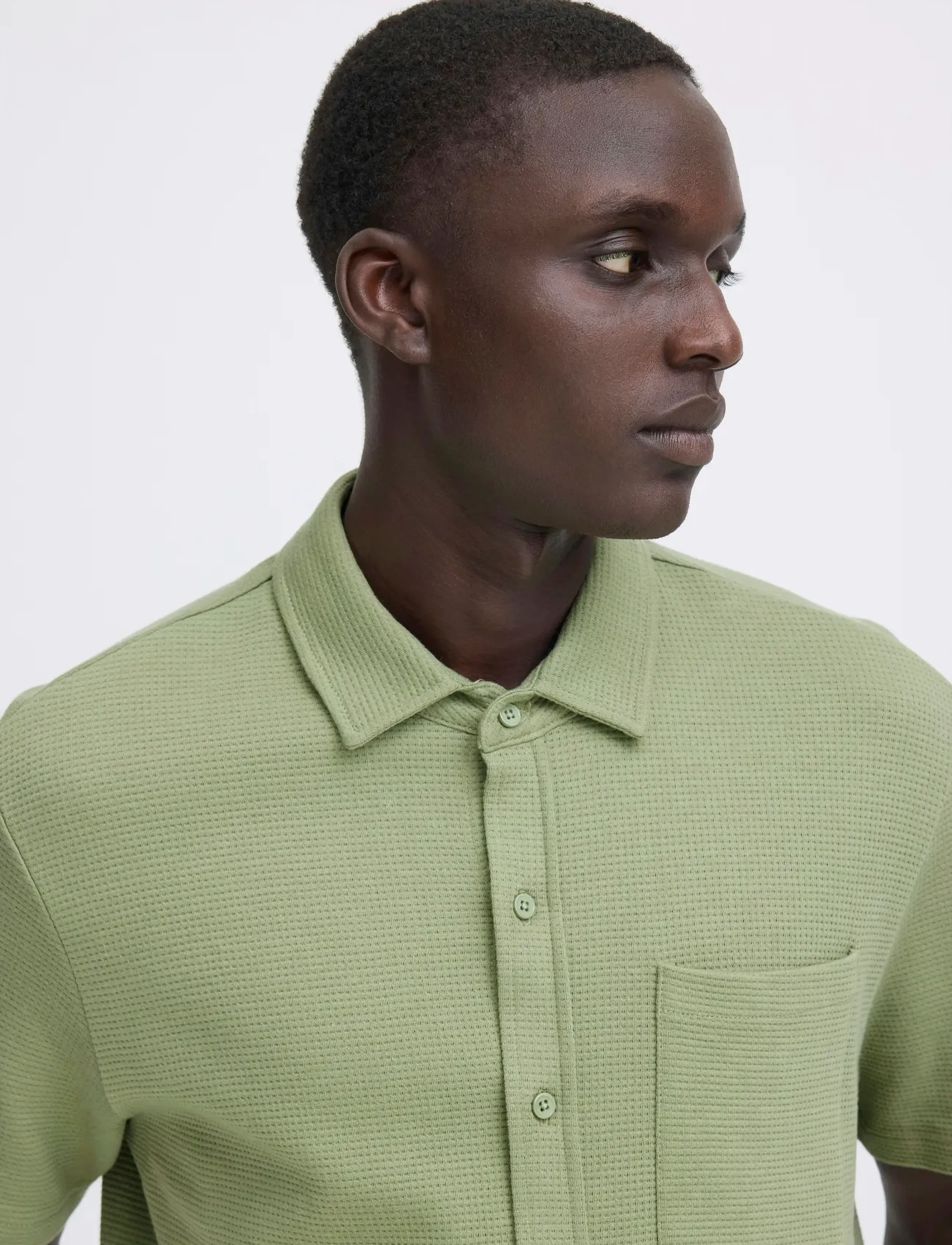 Blend - BHFILLIP SHIRT - kurzarmhemden - oil green - 4
