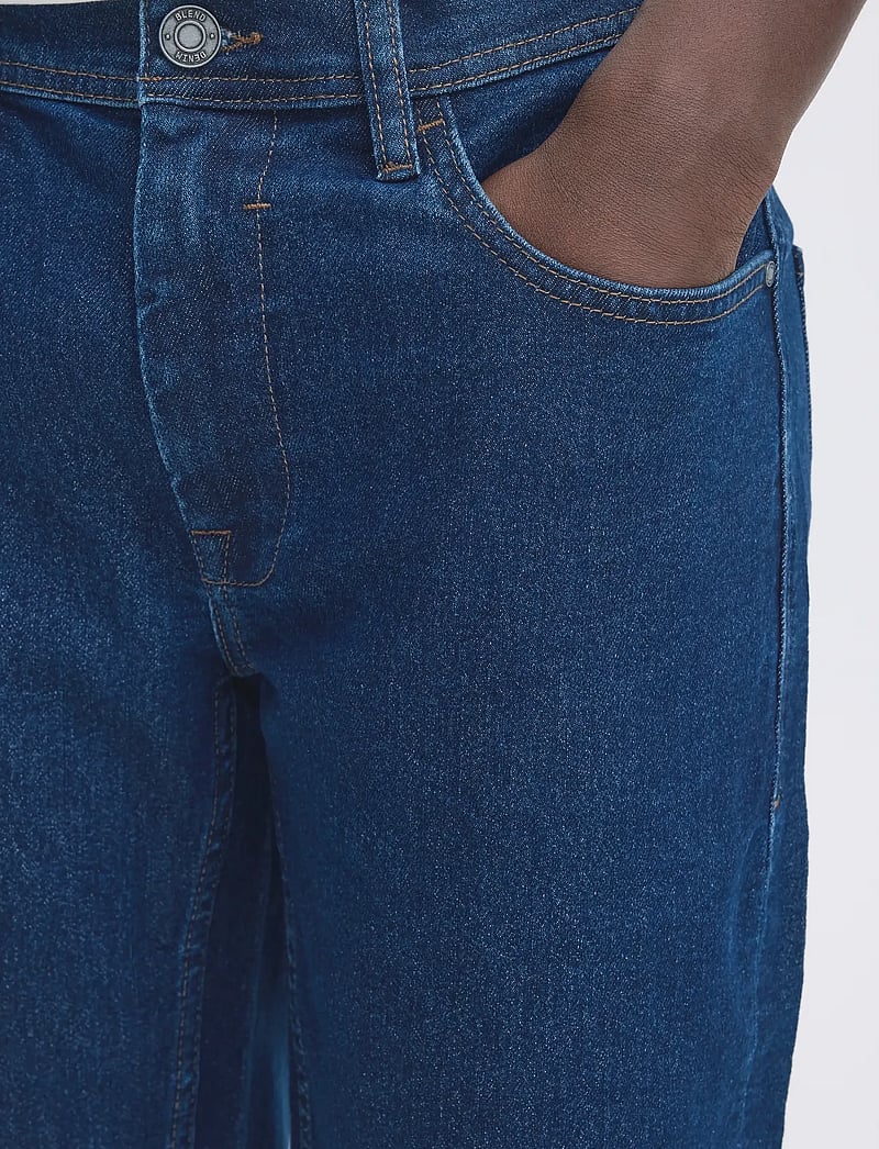 Blend - BHTWISTER SLM/REG DENIMSHORTS - jeans shorts - denim dark blue - 4