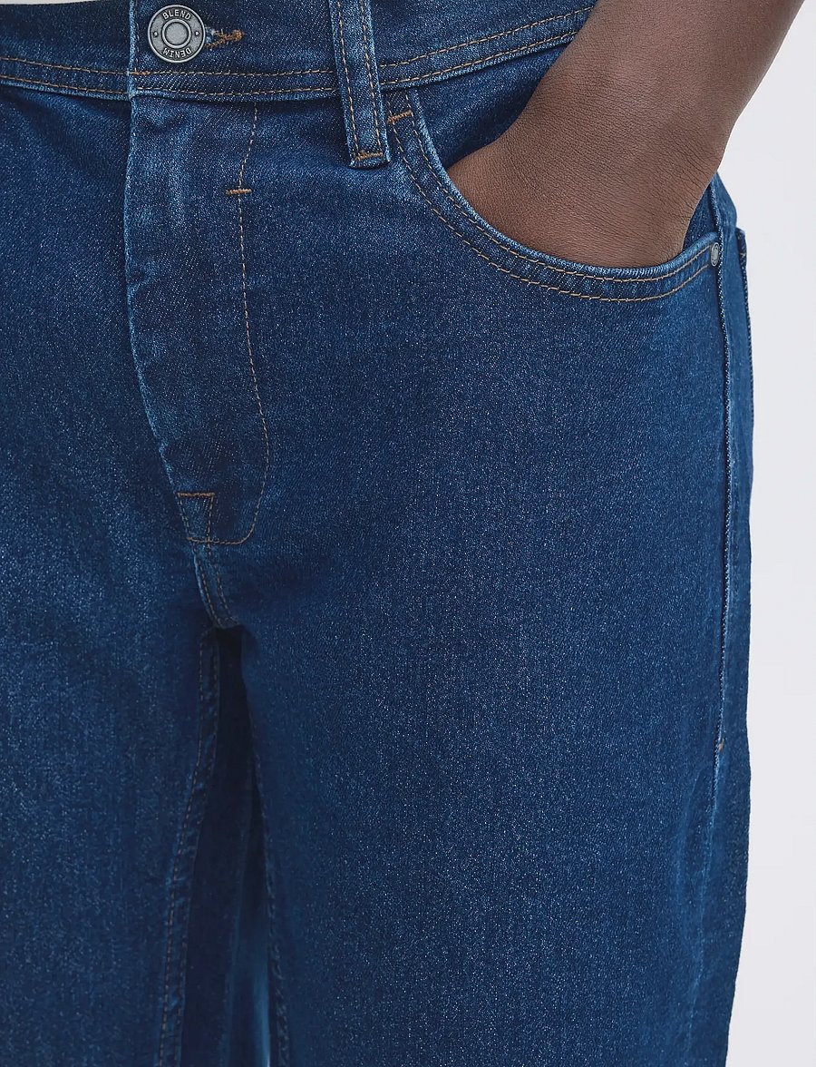 Blend - BHTWISTER SLM/REG DENIMSHORTS - jorts - denim dark blue - 4