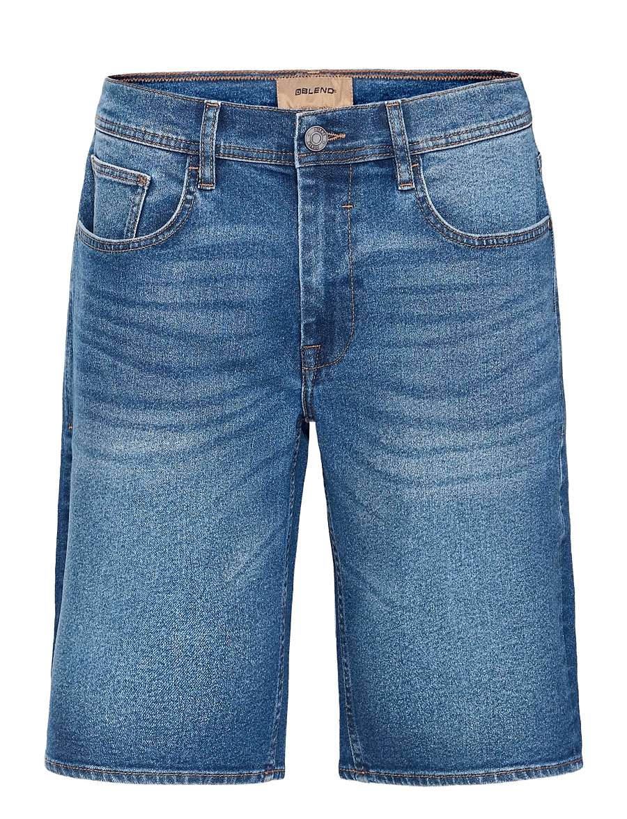 Blend - BHTWISTER SLM/REG DENIMSHORTS - jeans shorts - denim middle blue - 1