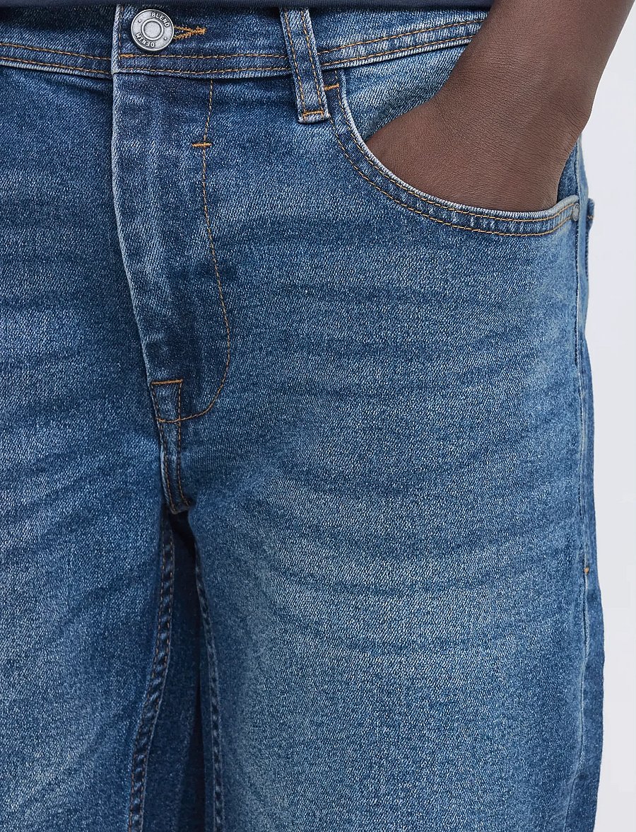 Blend - BHTWISTER SLM/REG DENIMSHORTS - jeans shorts - denim middle blue - 4