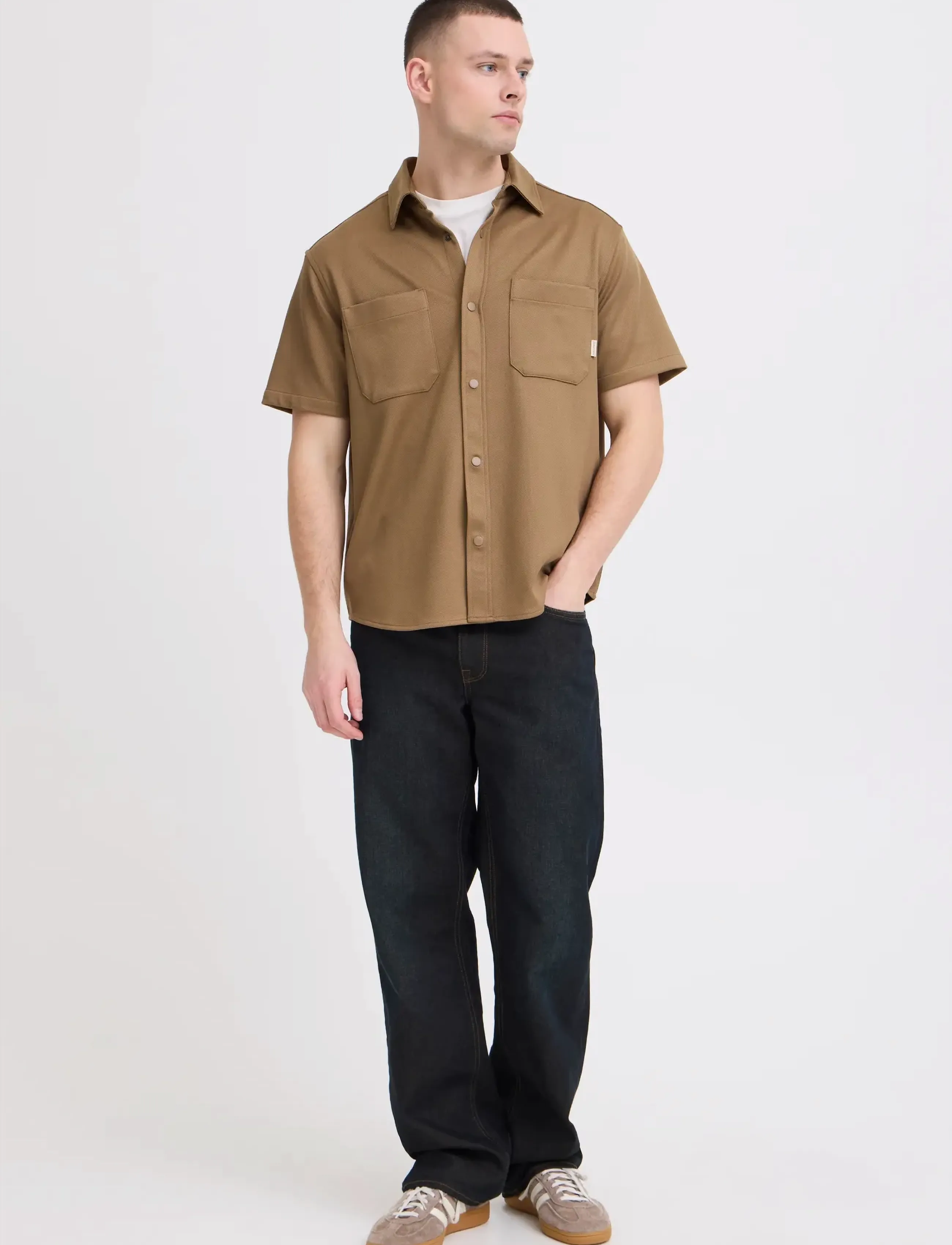 Blend BHADRIAN SS SHIRT - Tøj - OTTER / brown